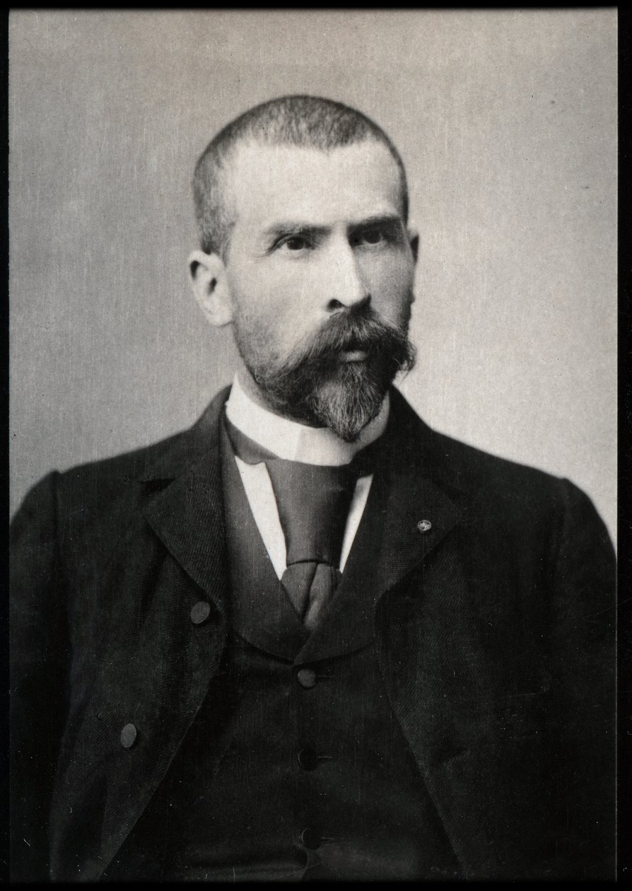 Portrett av Emile Roux (Docteur Roux) (1853-1933), fransk lege, bakteriolog og immunolog. av French Photographer