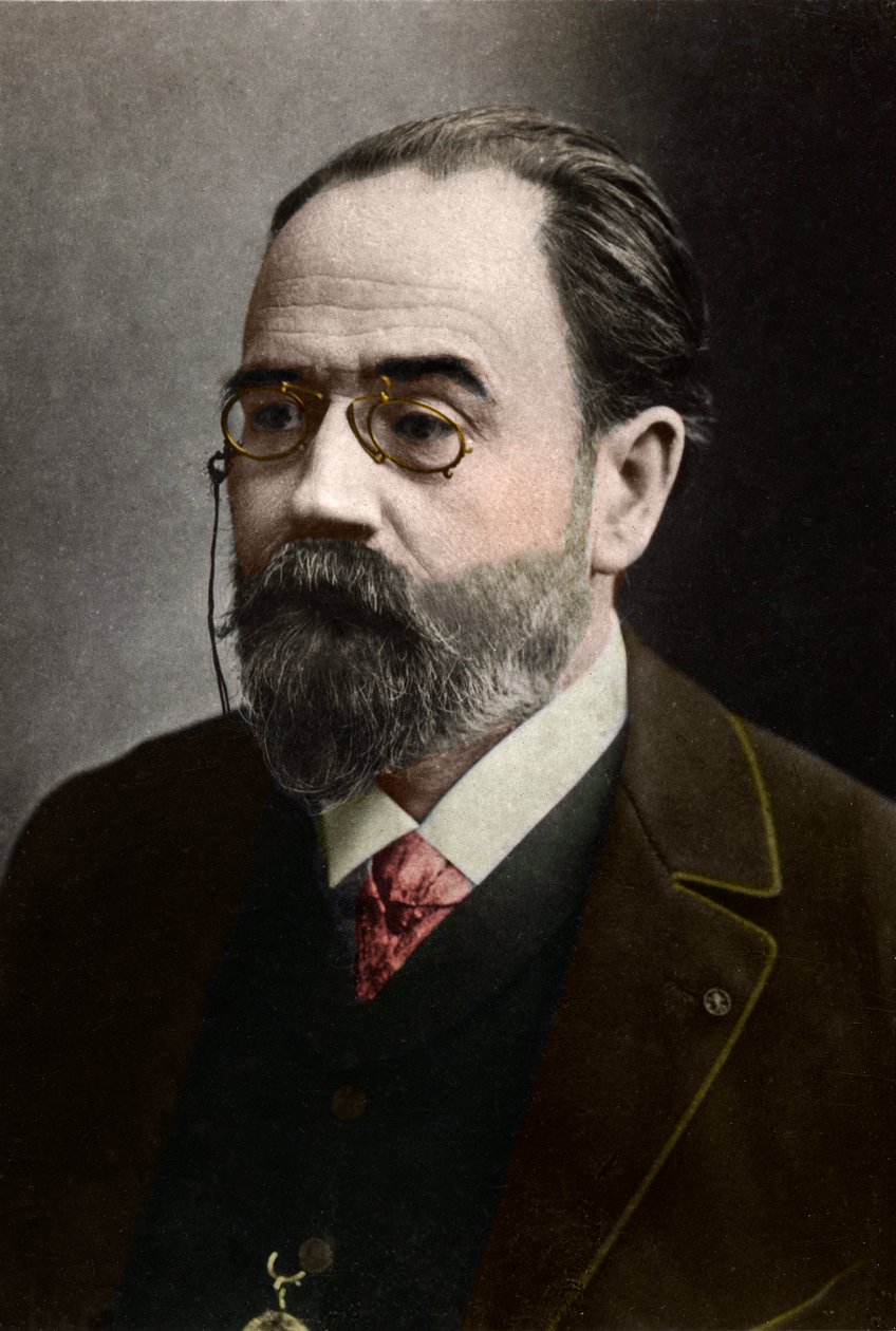 Portrett av Emile Zola (1840-1902) fransk forfatter. av French Photographer