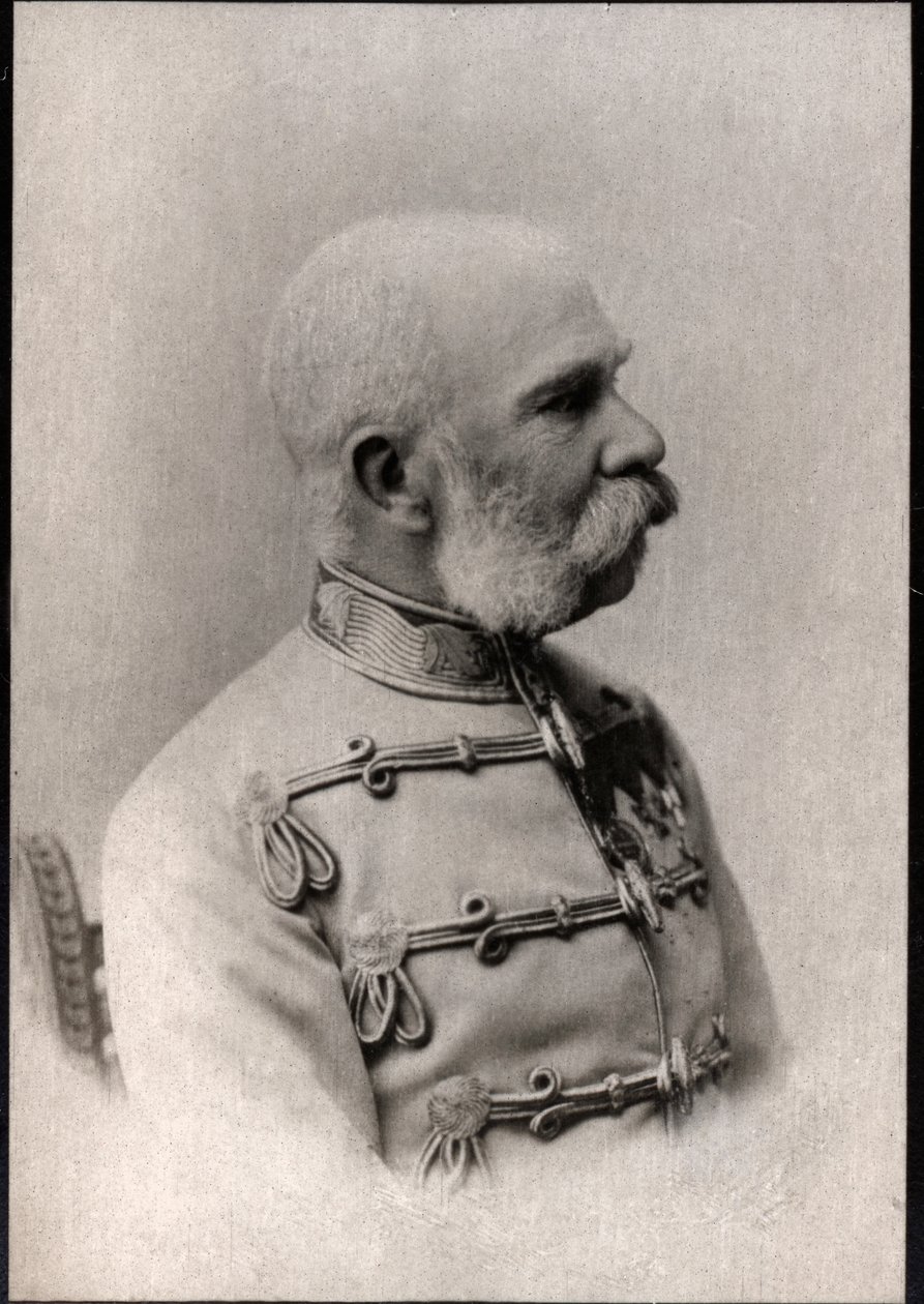 Portrett av Franz Joseph I (1830-1916), keiser av Østerrike. av French Photographer