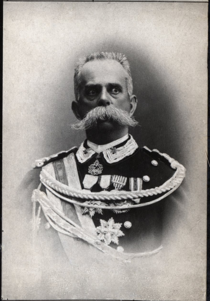 Portrett av Humbert 1er (1844-1900), konge av Italia. av French Photographer