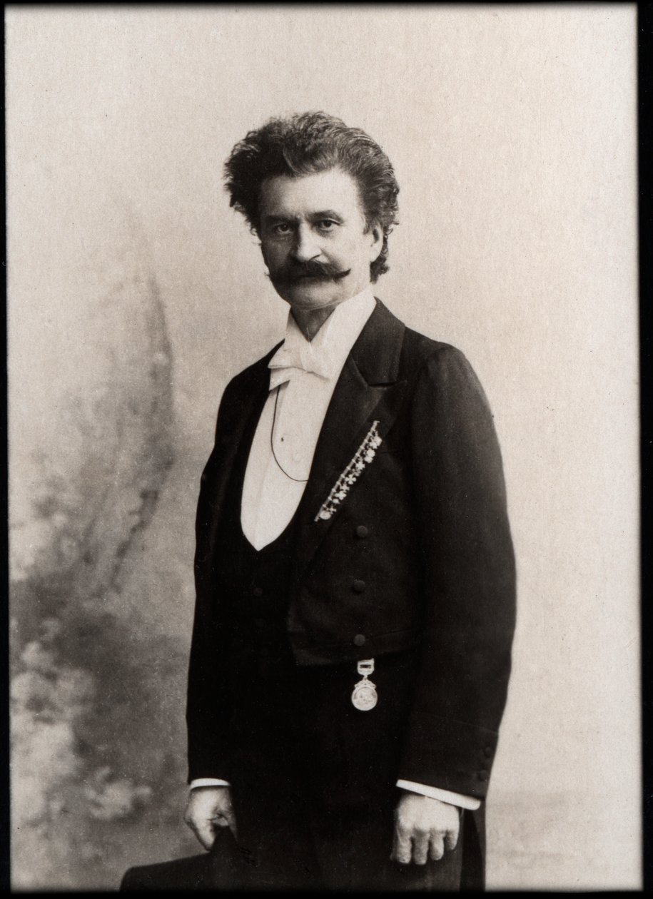 Portrett av Johann Strauss II (1825-1899), østerriksk komponist. av French Photographer