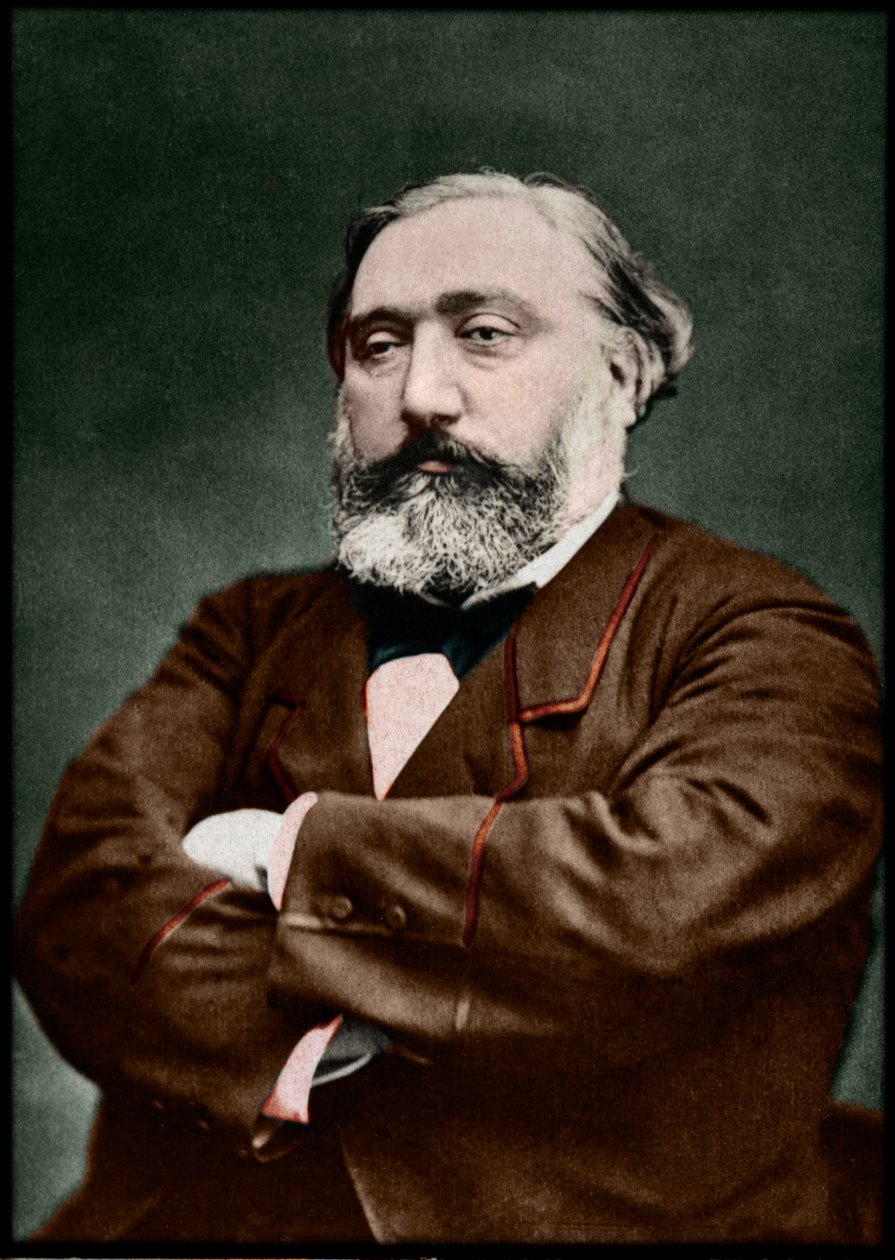 Portrett av Leon Gambetta (1838-1882), fransk statsmann. av French Photographer