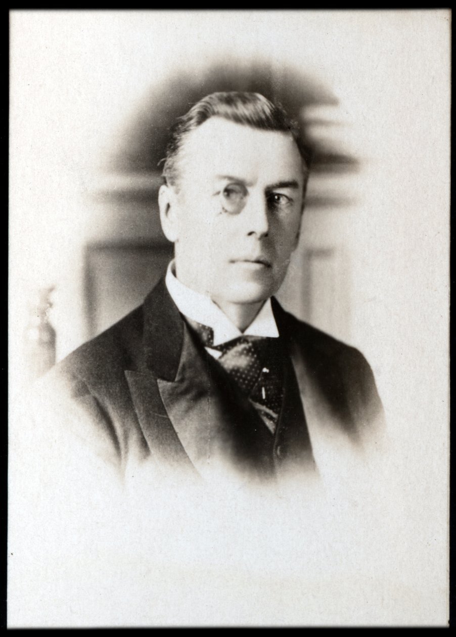 Portrett av Lord Joseph Chamberlain (1836-1914), britisk forretningsmann, politiker og statsmann. av French Photographer