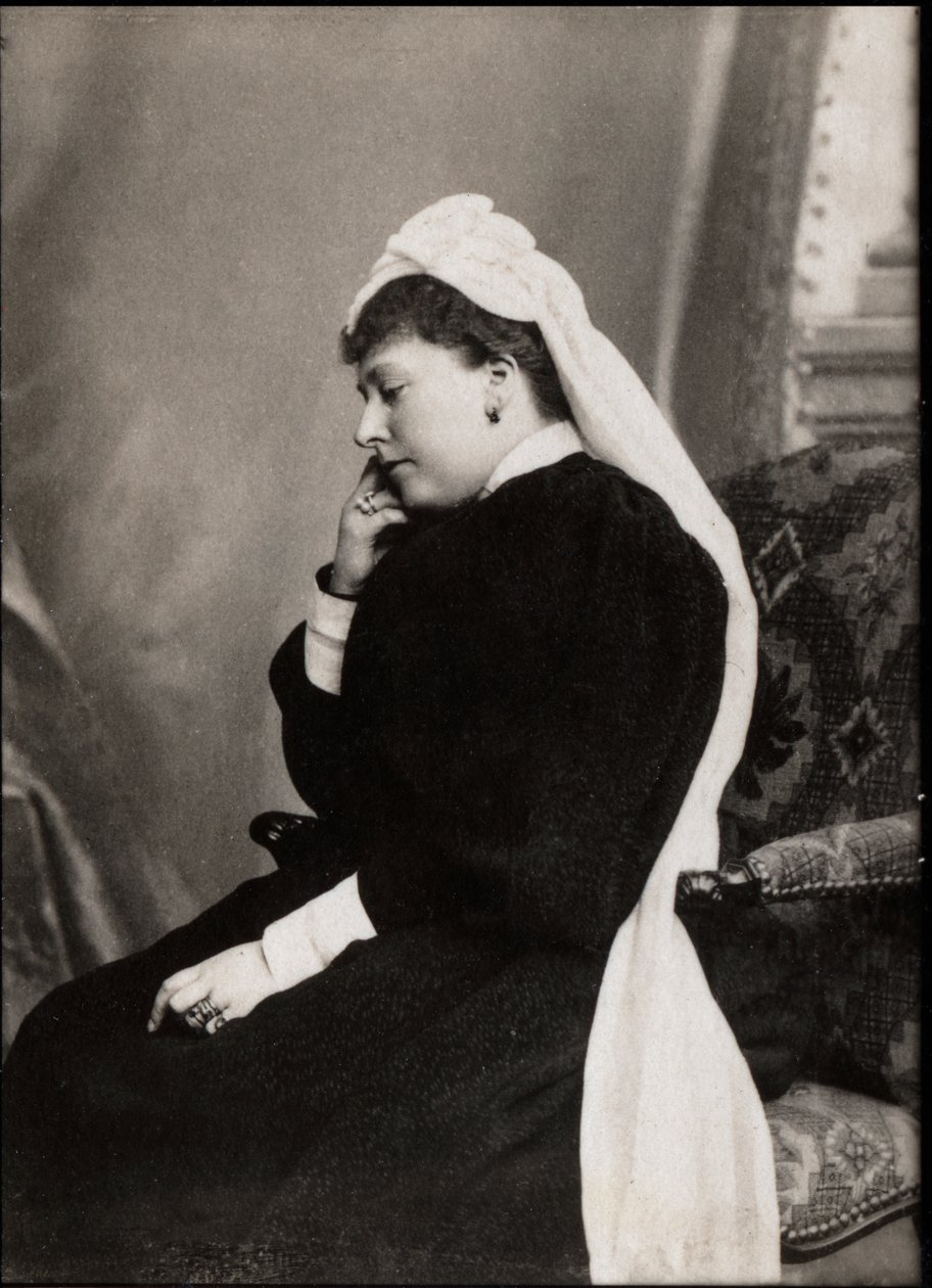 Portrett av prinsesse Beatrice av Storbritannia (1857-1944). av French Photographer