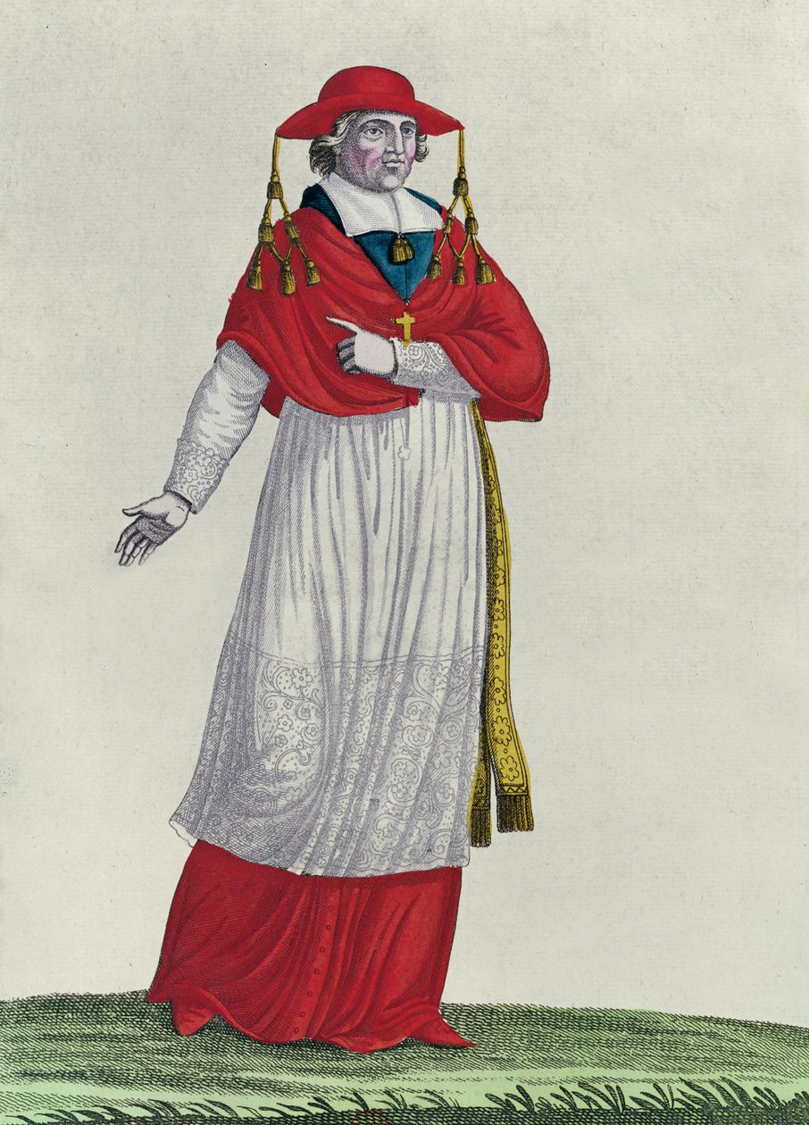 Kardinal Caprara (fargegravering) av French School
