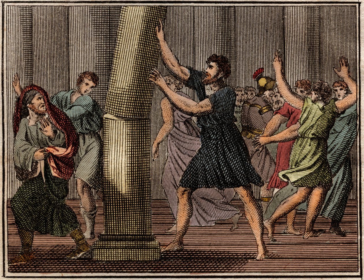 Ekstraordinær styrke til Milo fra Croton (Milon de Crotone). av French School