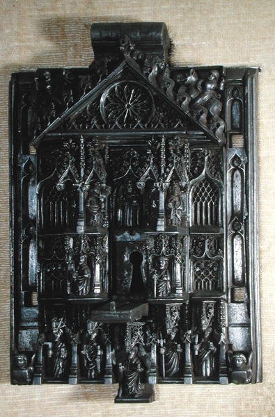 Hasp dekorert med de tolv apostlene (metall) av French School