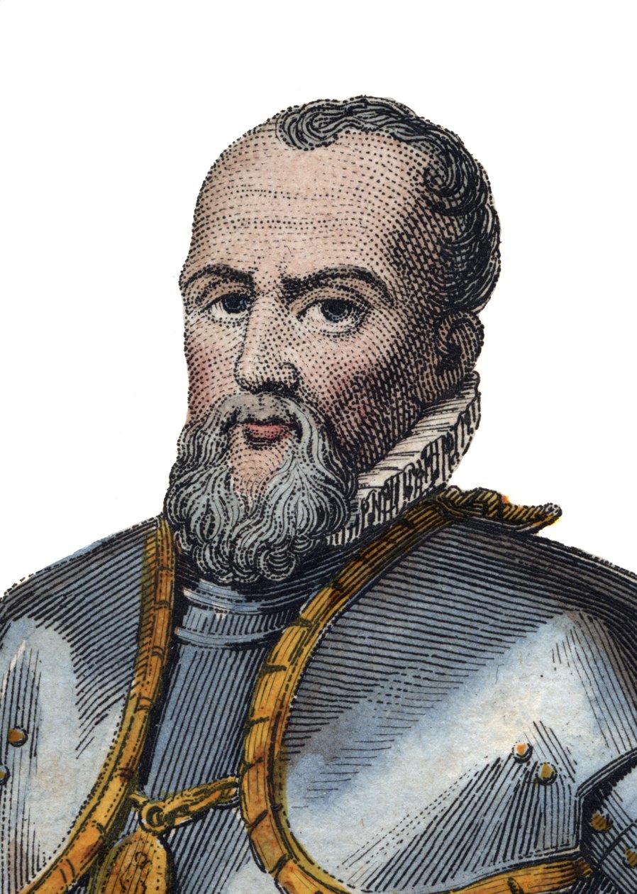 Portrett av Anne de Montmorency, hertug de Montmorency (1492-1567), fransk soldat, statsmann og diplomat. av French School