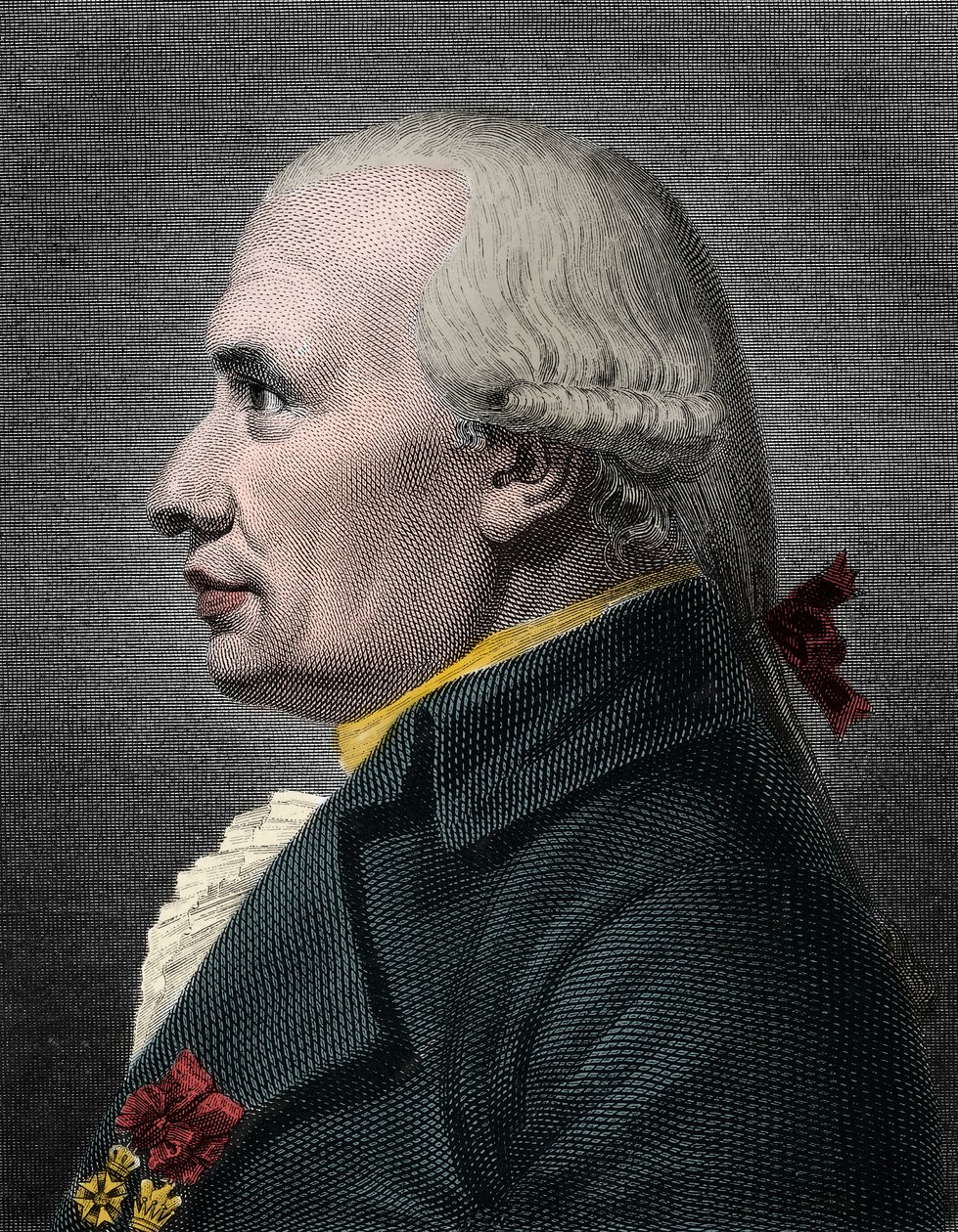 Portrett av Gaspard Monge (1746-1818) greve av Peluse, fransk matematiker og fysiker. av French School