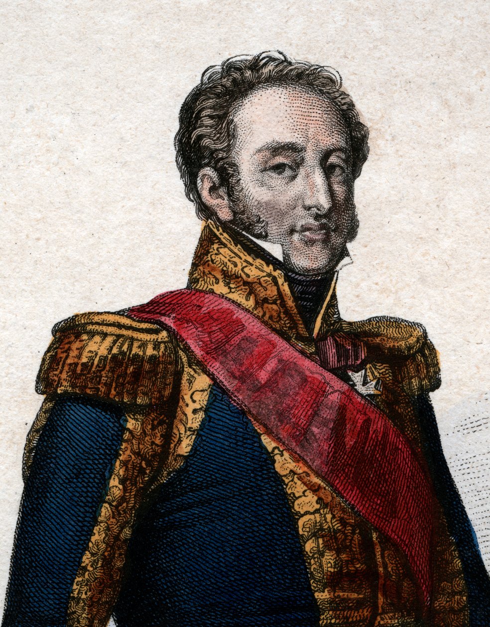 Portrett av Louis Gabriel Suchet (1770-1826), 1. hertug dAlbufera og marskalk av Frankrike. av French School