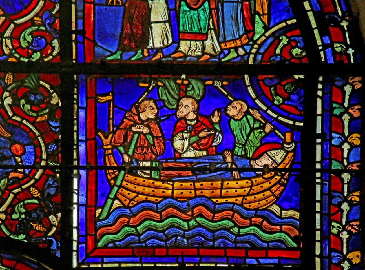 Scene fra St. Martins liv, katedralen i Chartres av French School