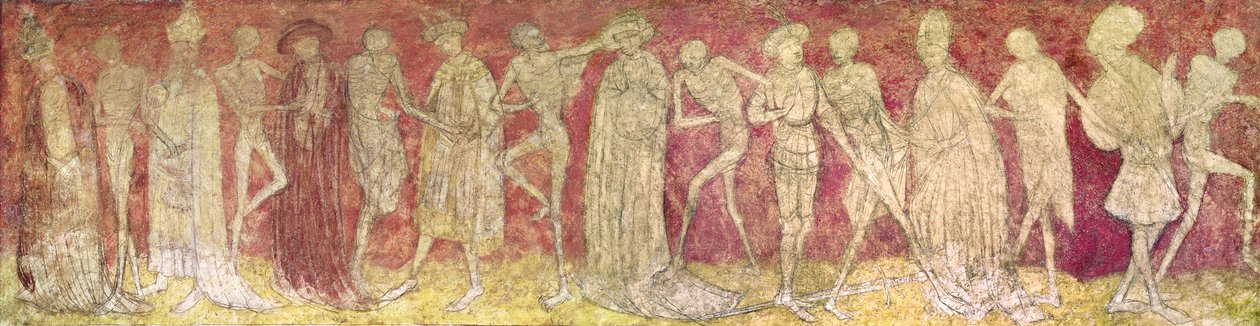 Dødsdansen, fra koret (tempera på stein) av French School