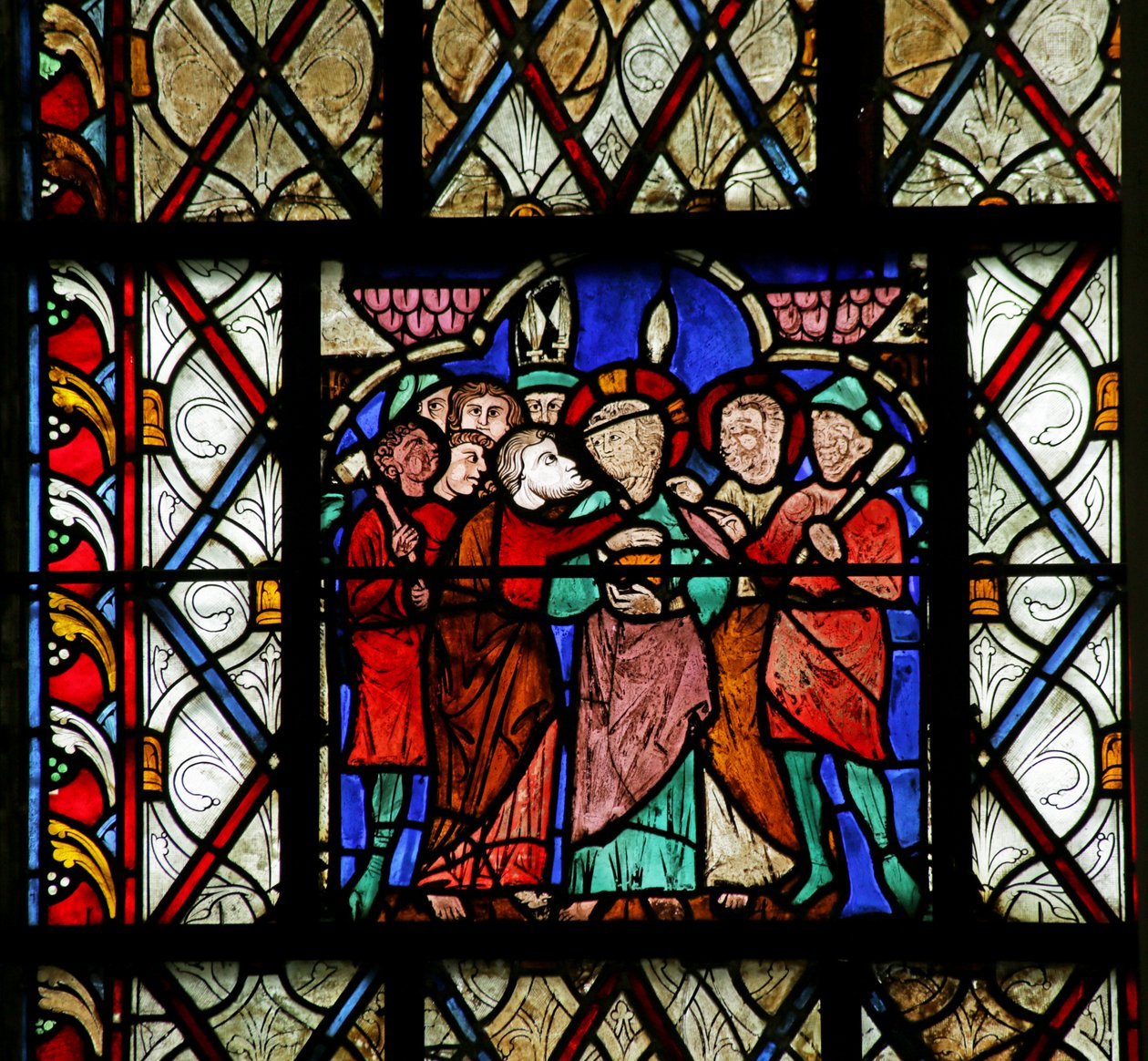 Vindu som viser Via Crucis av French School