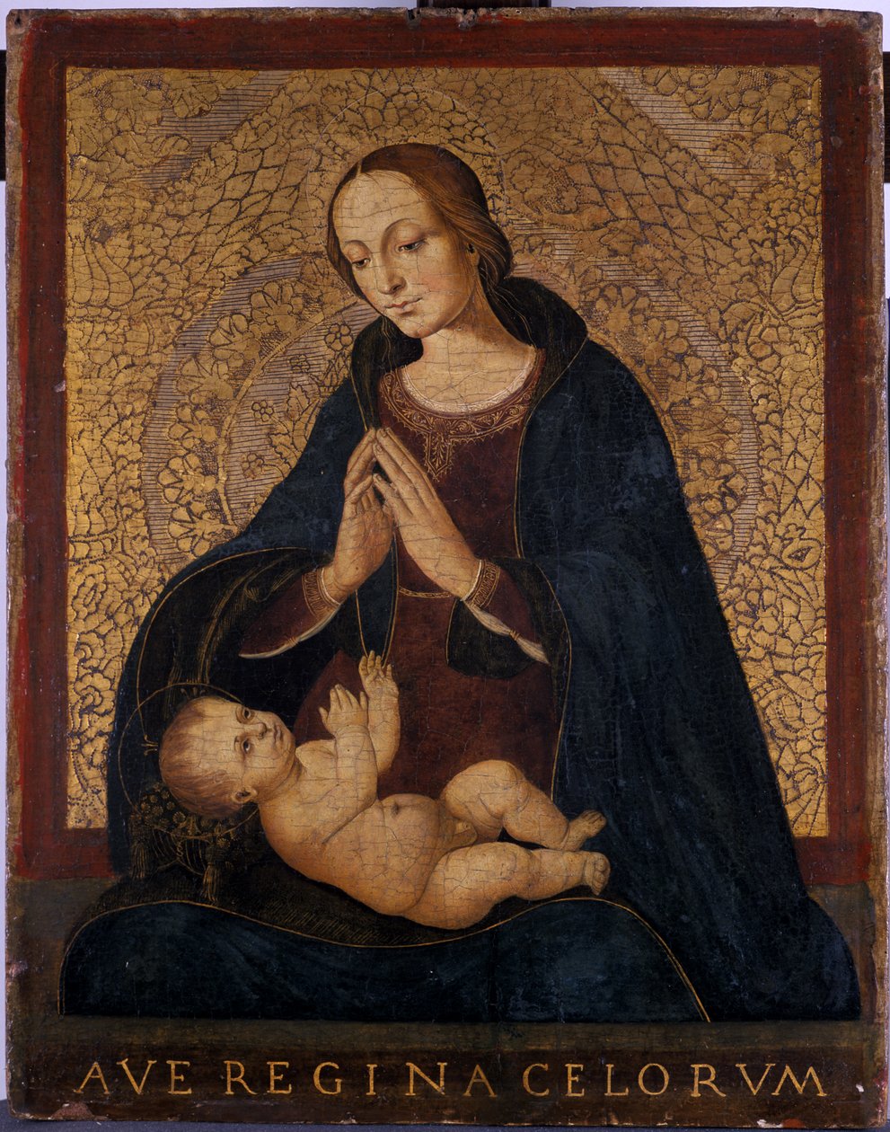 Madonna and Child Praying, ca. 1500 (tempera på poppeltre) av Italian School