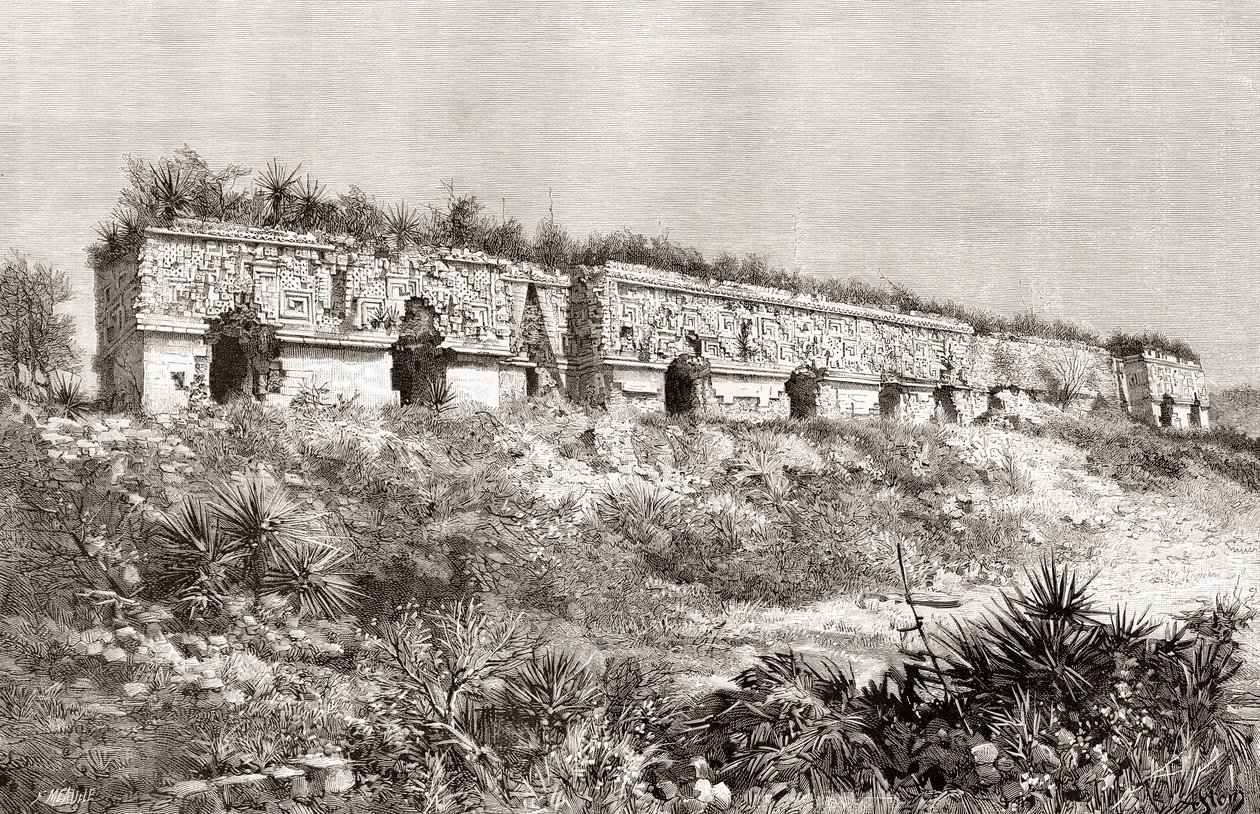 Governors Palace, Uxmal, Mexico av Spanish School
