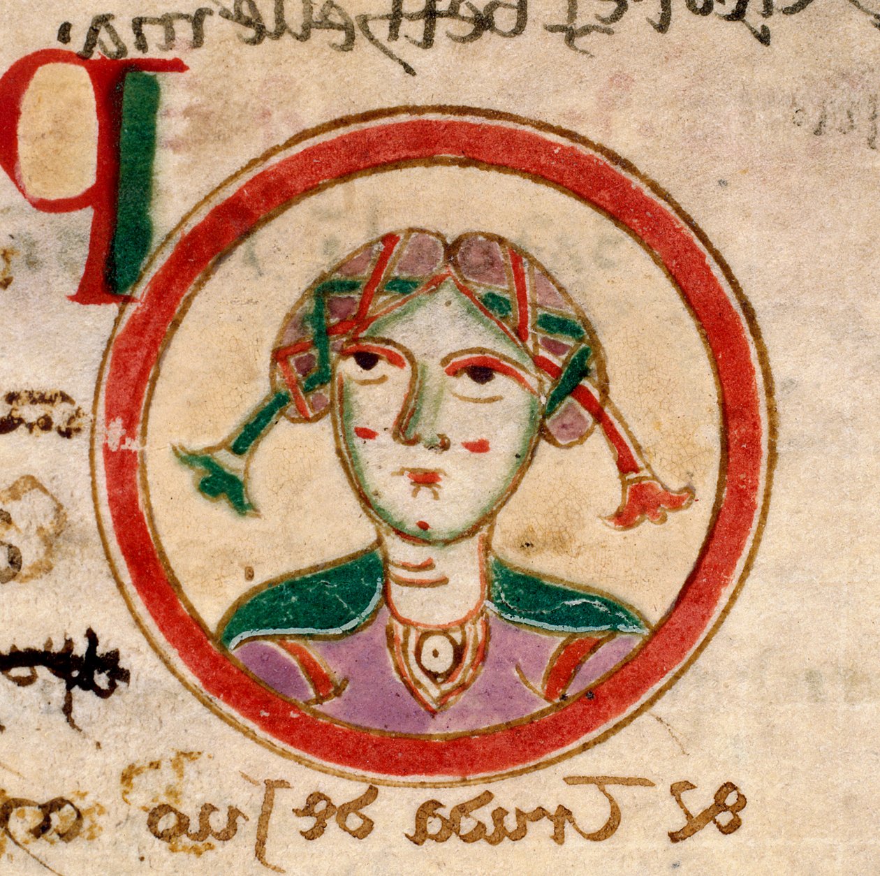 St. Eufemia: f.103v av Den Hellige Ånds nekrolog av Unknown