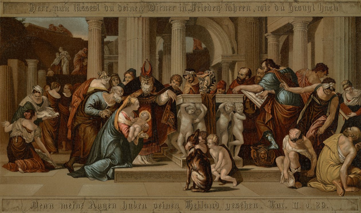 Presentasjon i tempelet av after Veronese