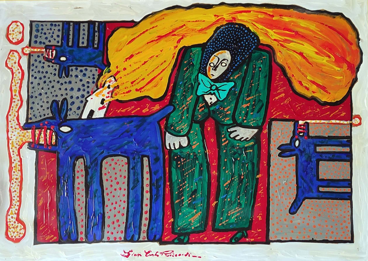 GC Riccardi, Unnamed, 2007, akryl på papir, 87x62, Italia. av Gian Carlo Riccardi
