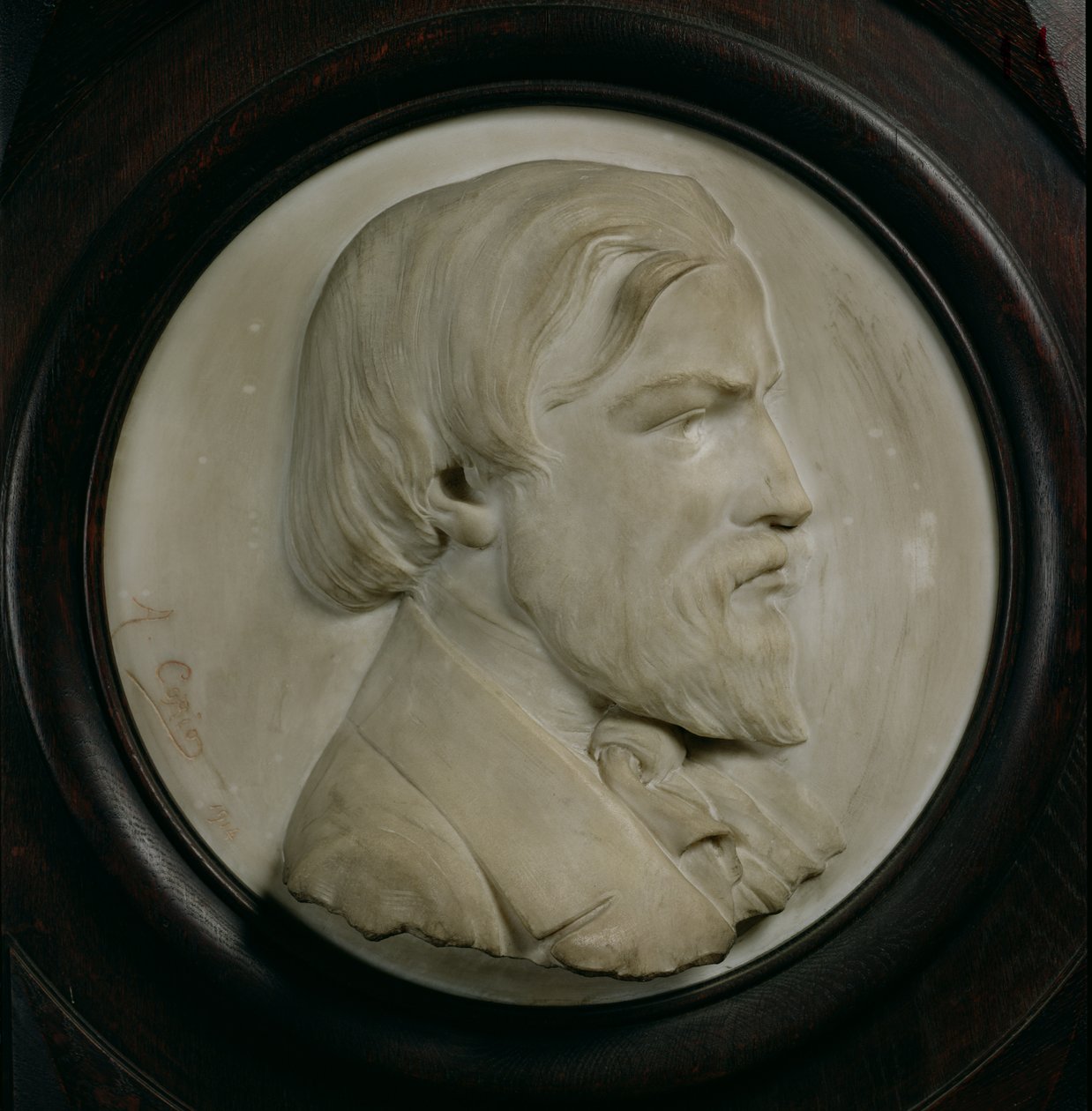 Relieffmedaljong av Frederic Ozanam (1813-53) (marmor) av A. Corio