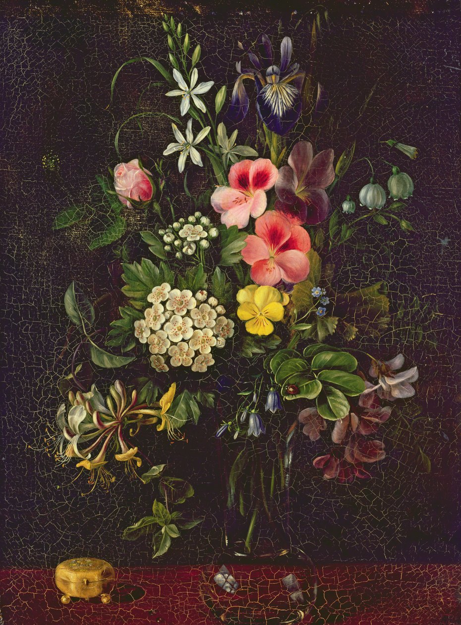 Vase med blomster, 1775 av A. Viedebant