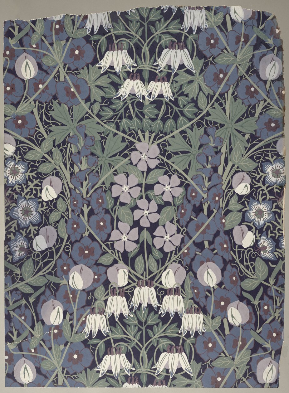 Columbine, laget av Jeffrey & Co., London (tapet) av A.F. Vigers