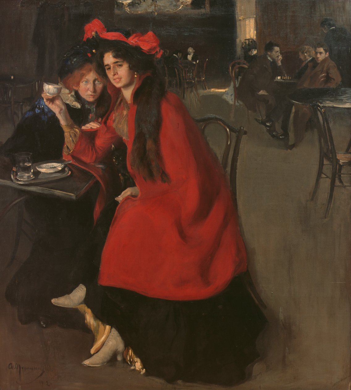 På en kafé, 1902 av A. A. Murashko