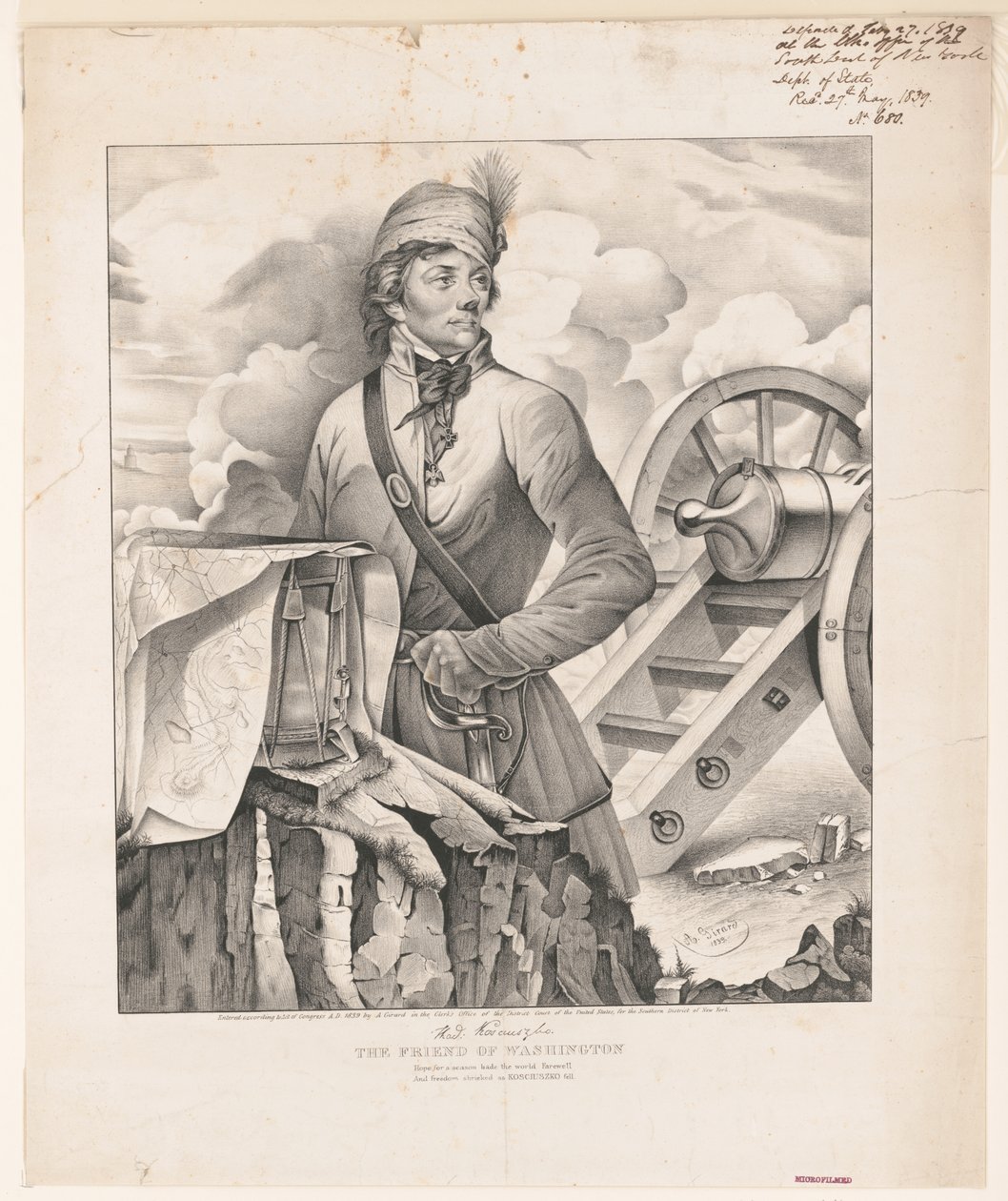 Thaddeus Kosciuszko, vennen til Washington av A. Girard