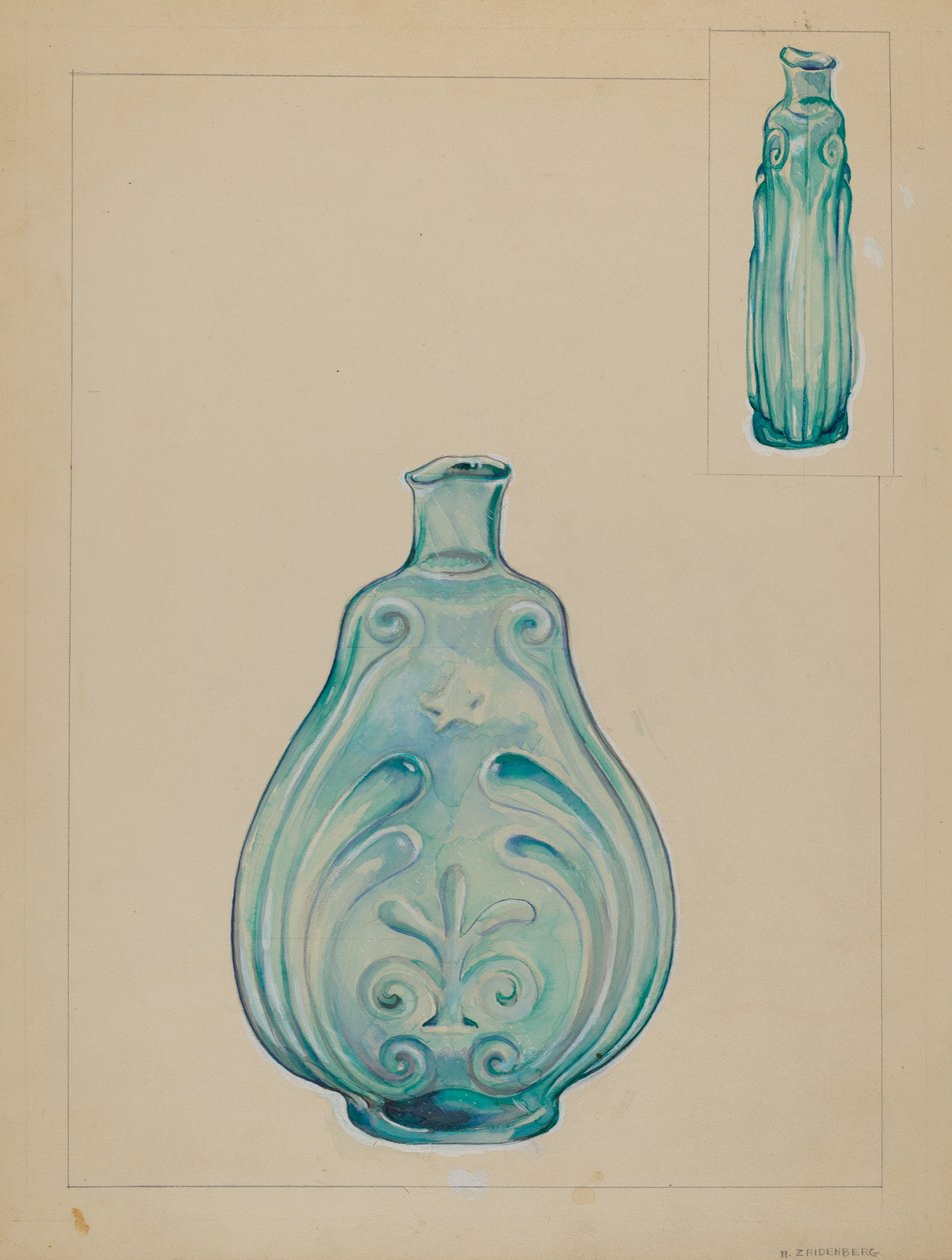 Glassflaske av A. Zaidenberg