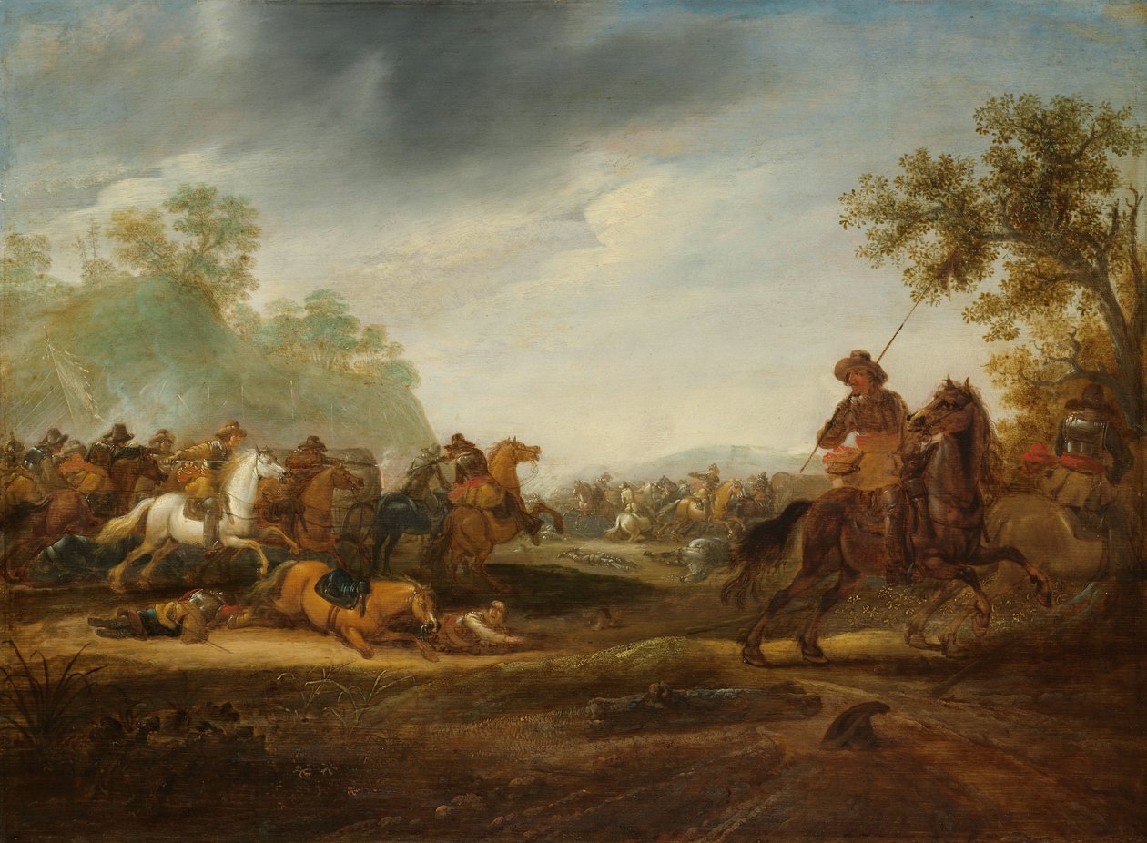 Kavaleriets trefning av A. van Hoef (attributed to)