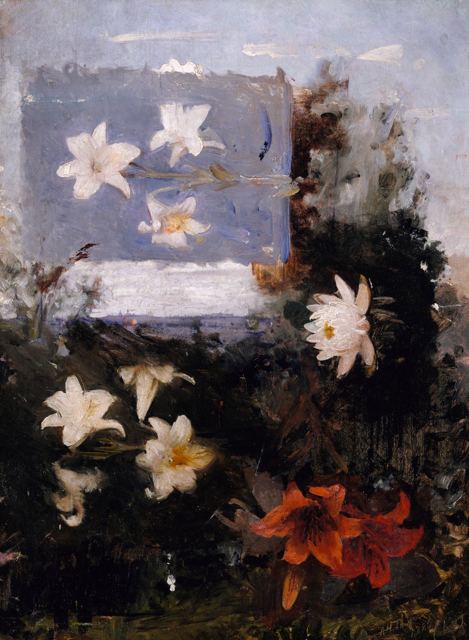 Blomsterstudier, ca. 1886. av Abbott Handerson Thayer