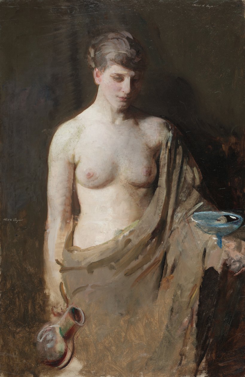 Hebe, c. 1890 (olje på lerret) av Abbott Handerson Thayer