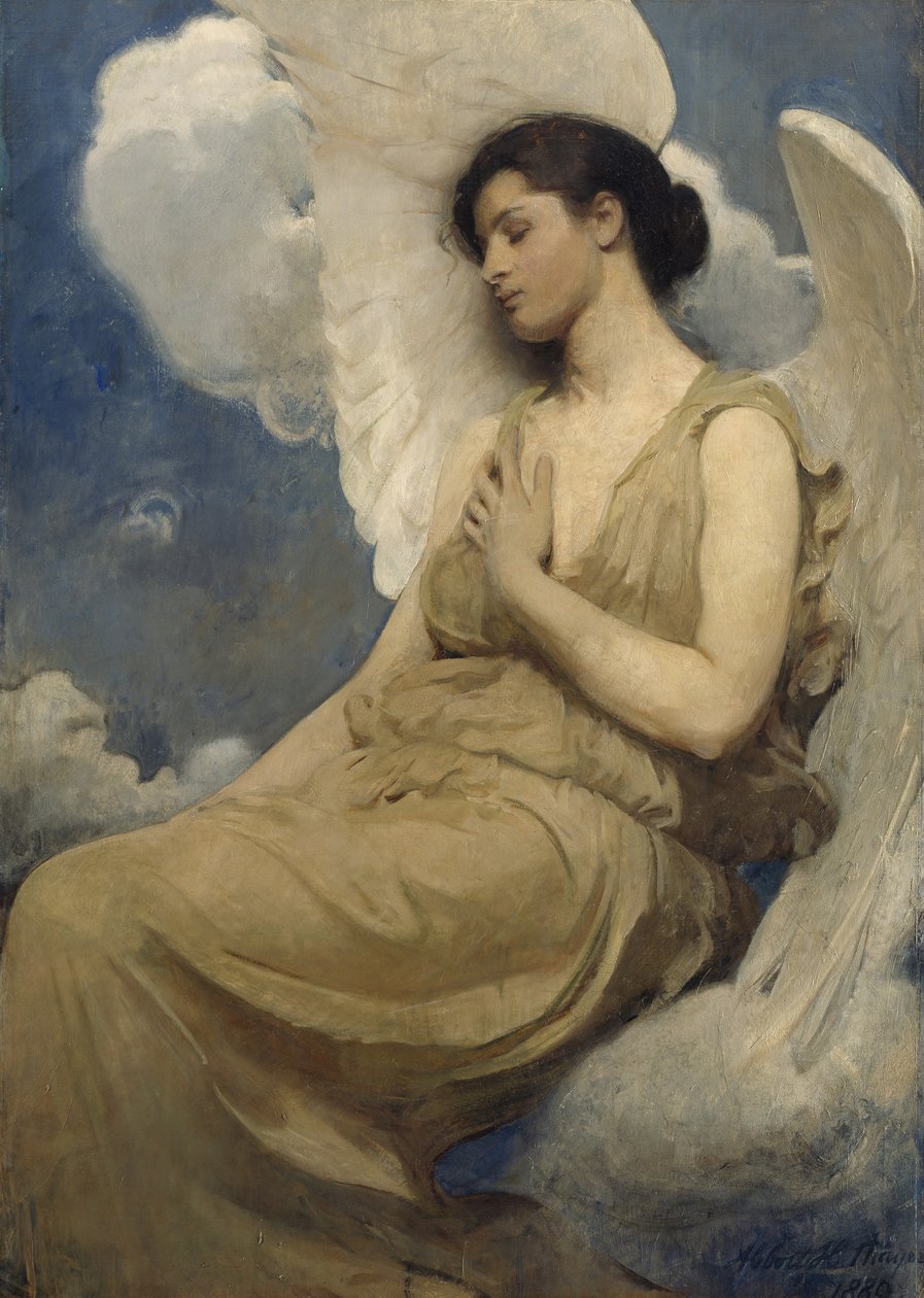 Bevinget figur, 1889 av Abbott Handerson Thayer