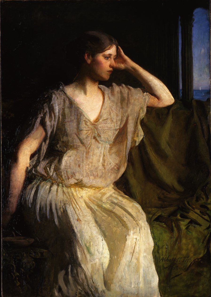 Kvinne i gresk kjole, ca. 1894 av Abbott Handerson Thayer