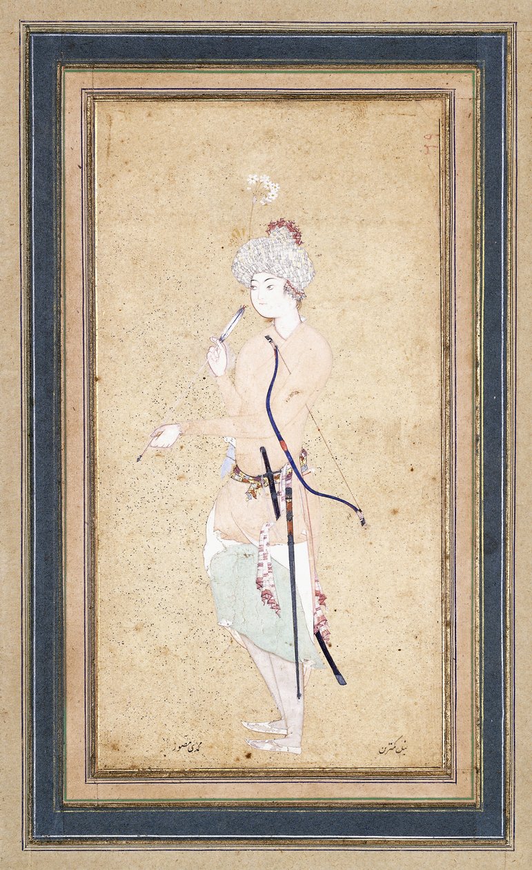 En ung bueskytter, ca. 1580 av Abd Allah Musawwir