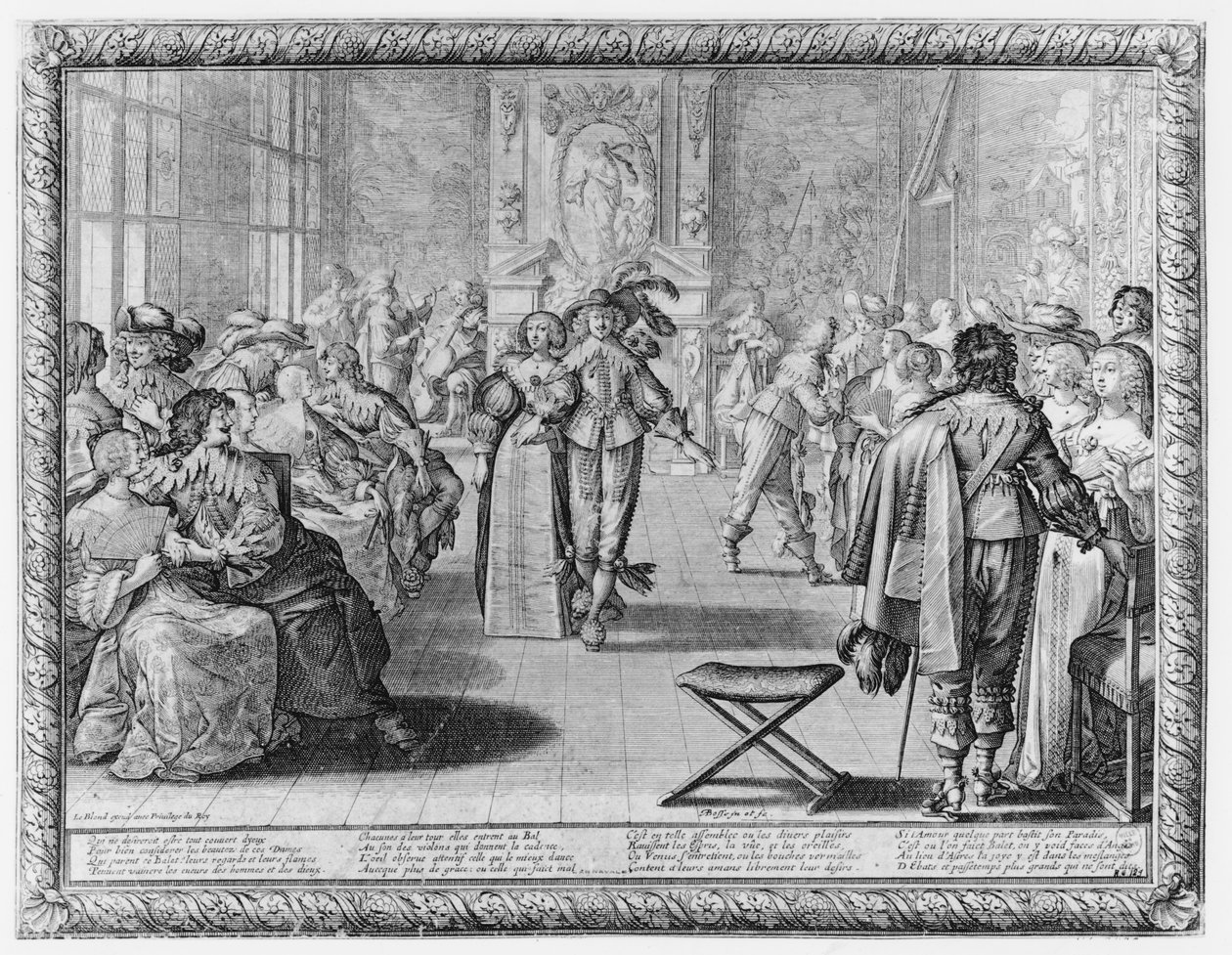 Et hoffball, ca. 1630 av Abraham Bosse