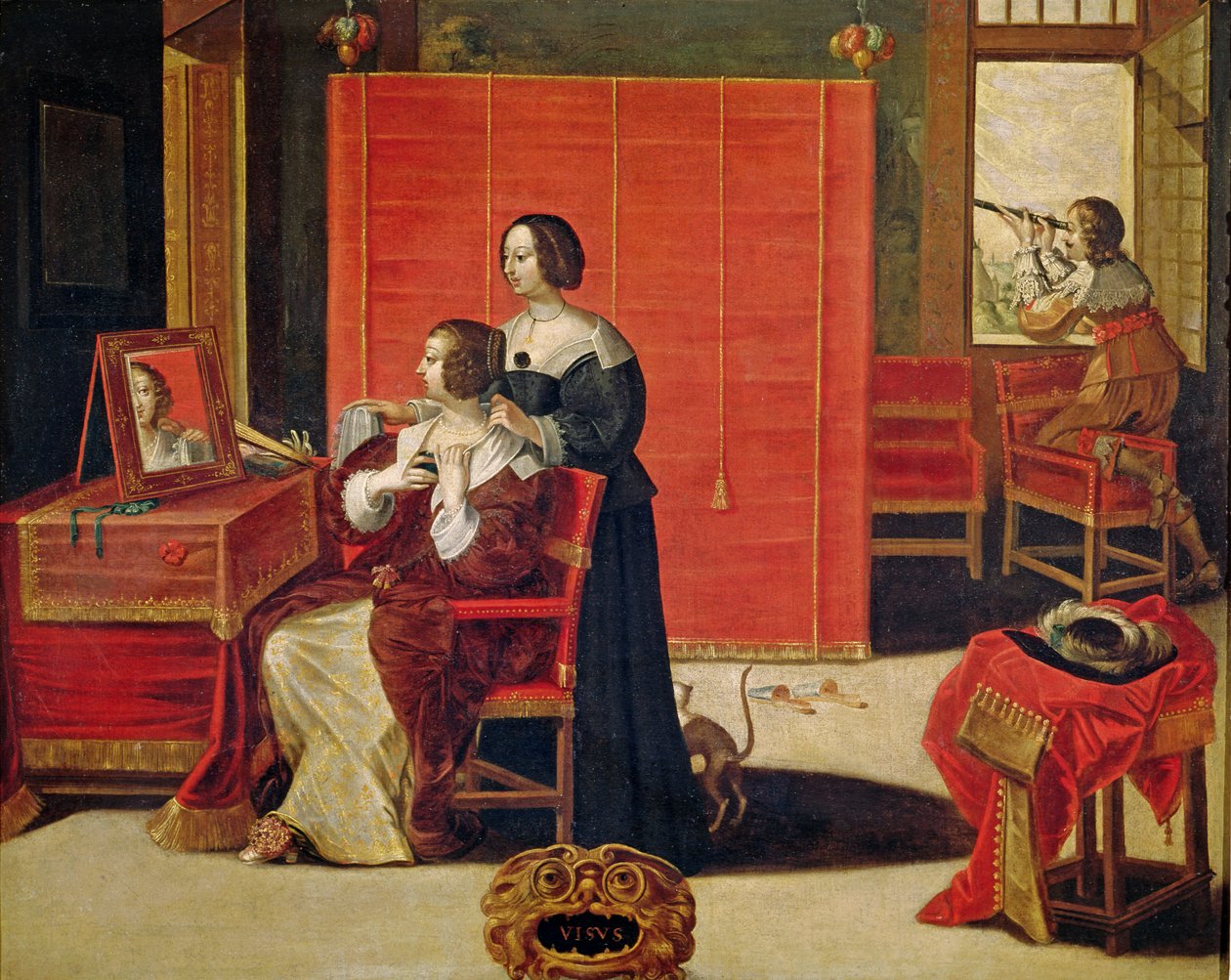 De fem sansene - Synet av Abraham Bosse