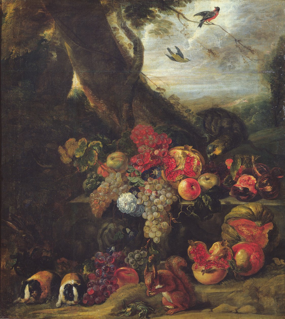Frukt og dyr av Abraham Brueghel