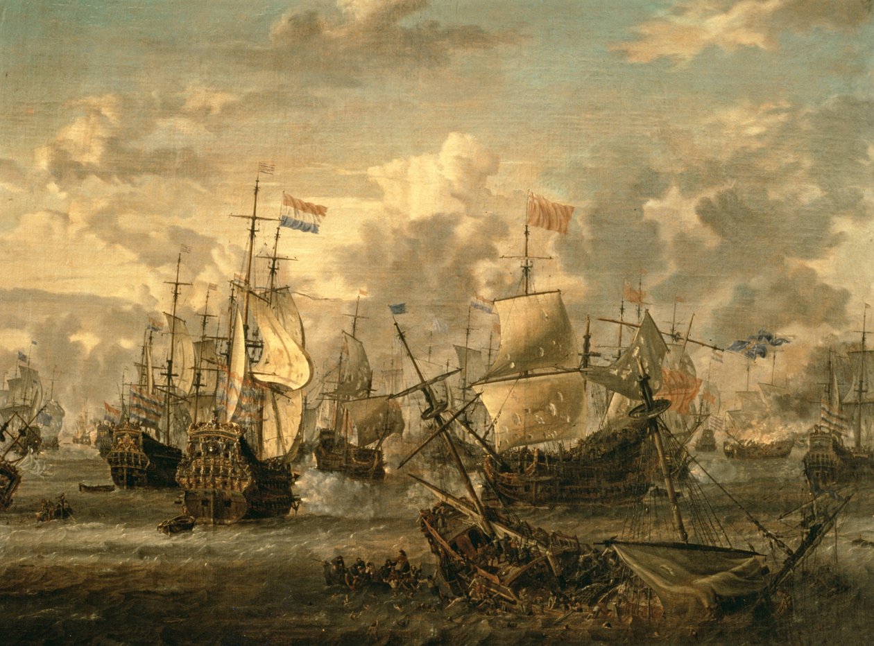 Episode av Four Days Battle, 1.–4. juni 1666 av Abraham Storck