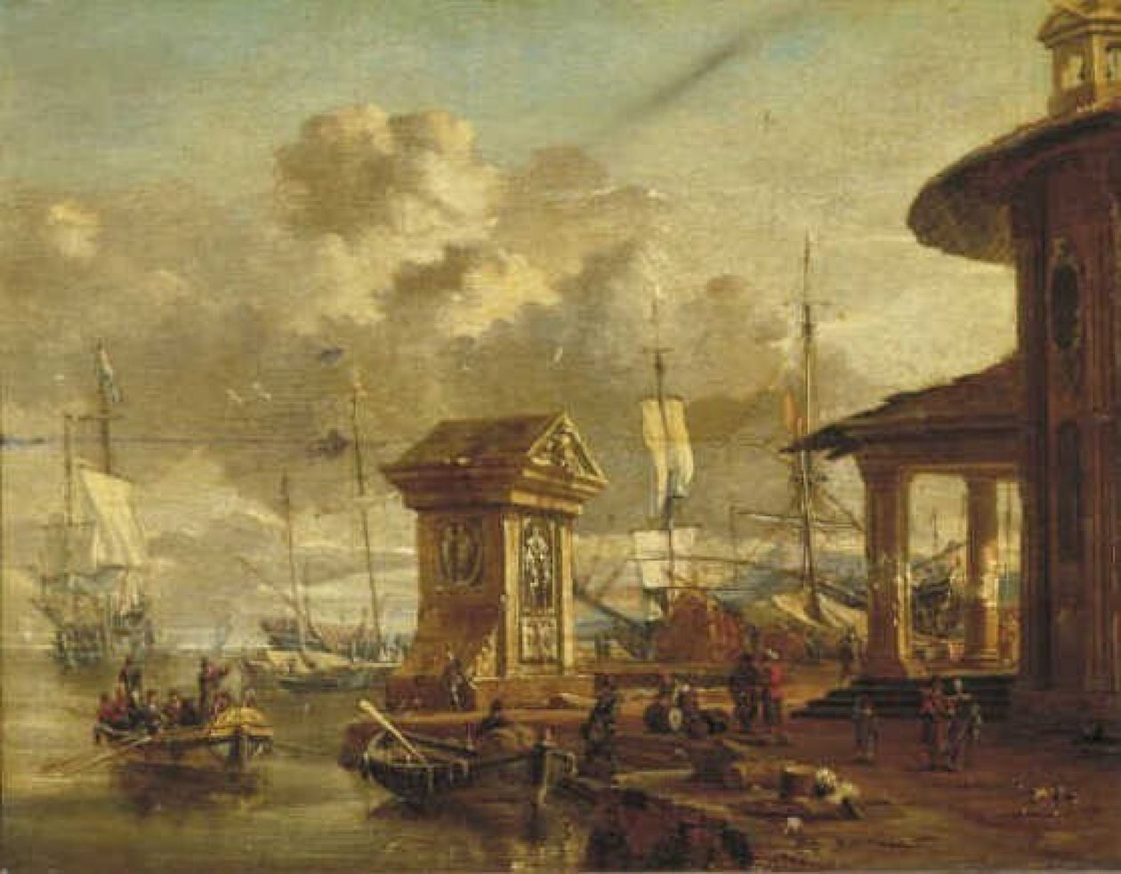 Italiensk havn av Abraham Storck