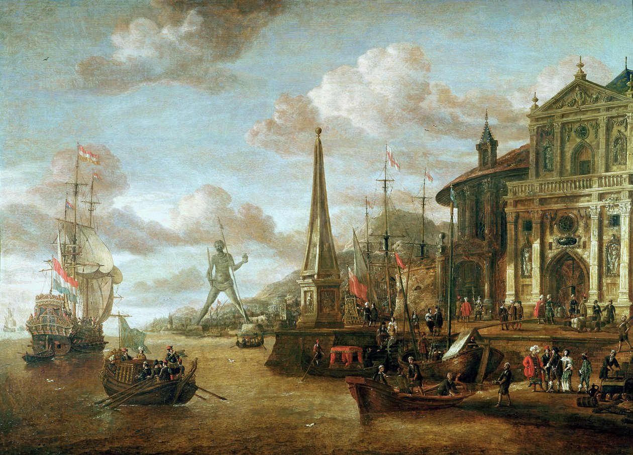 Rhodos havn av Abraham Storck