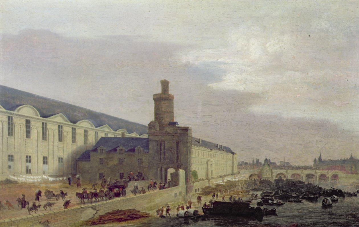 Galerie du Louvre og Porte Neuve, ca. 1640 av Abraham de Verwer