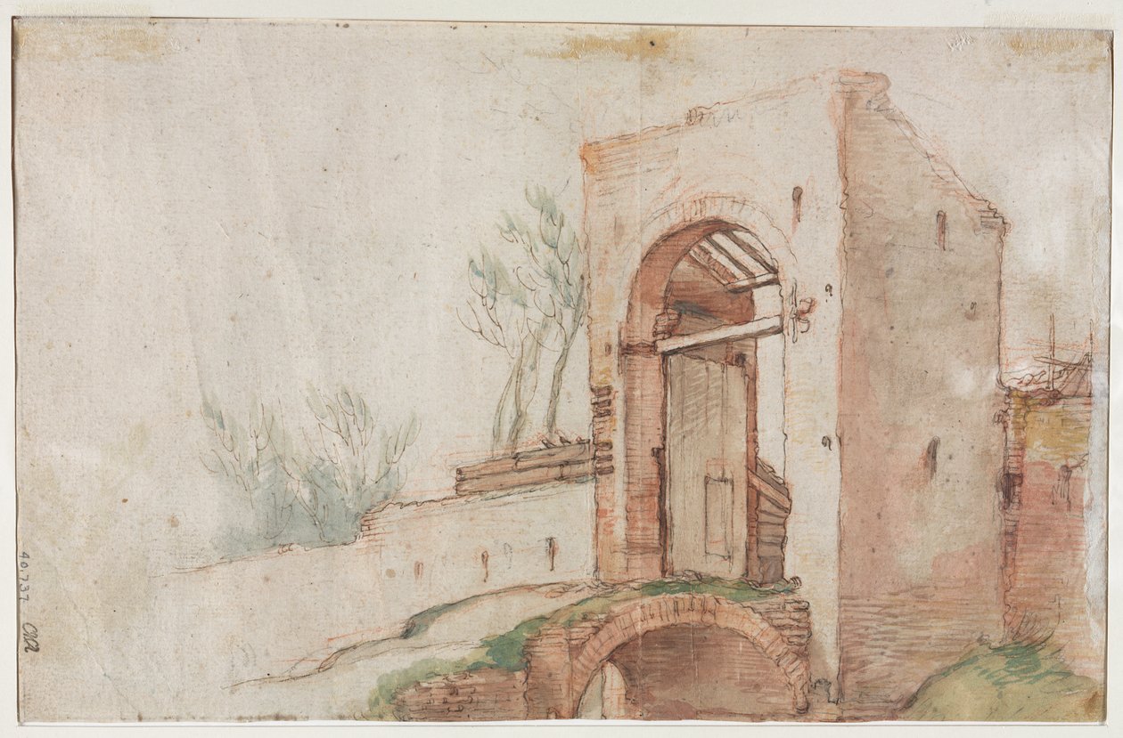 Bro og port (verso) av Abraham Bloemaert