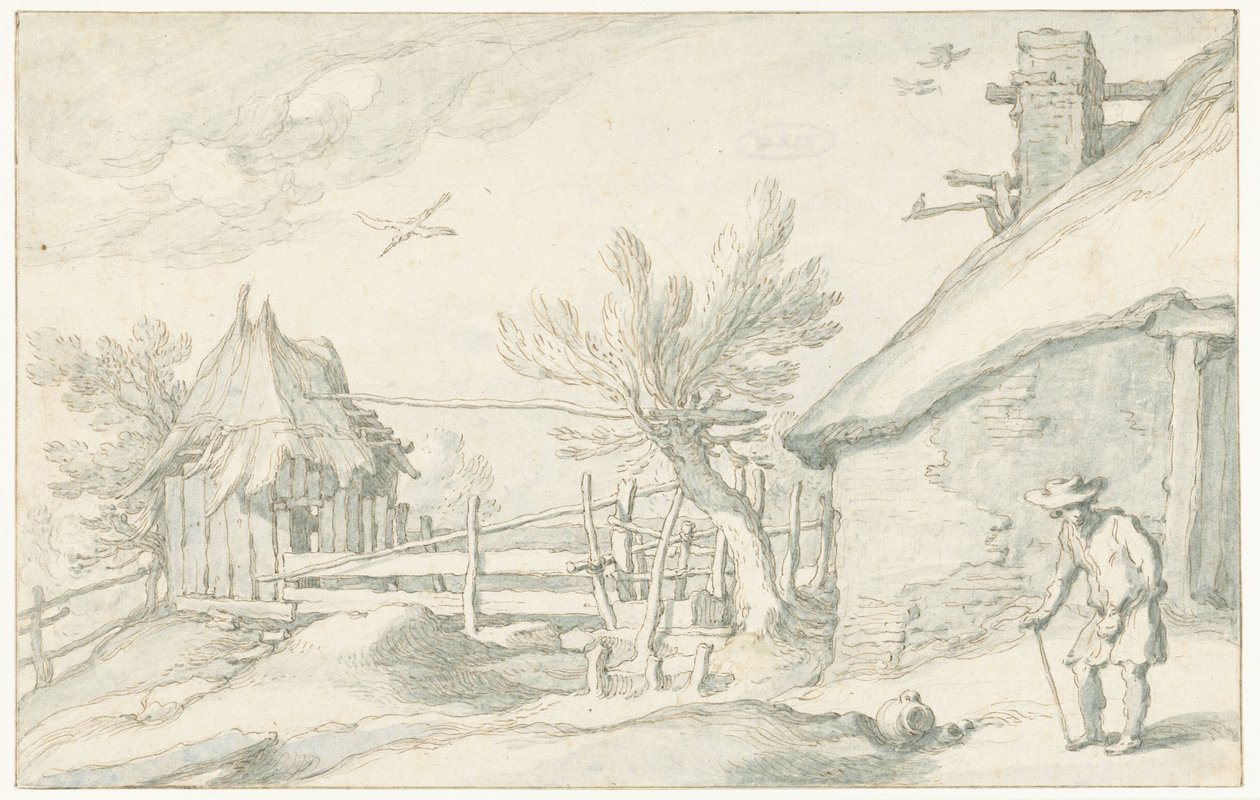 Tun med gård og låve av Abraham Bloemaert