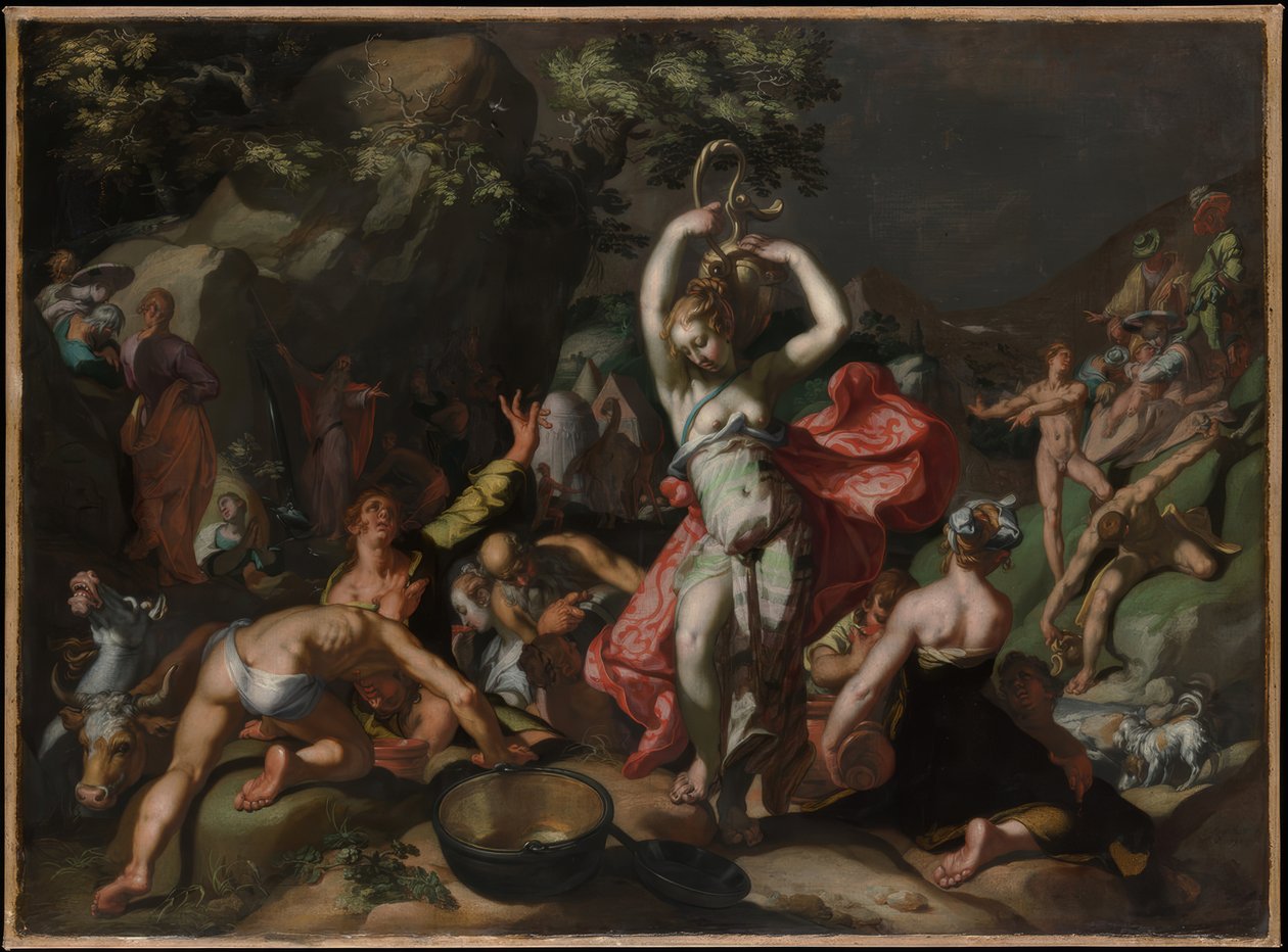 Moses slår klippen av Abraham Bloemaert