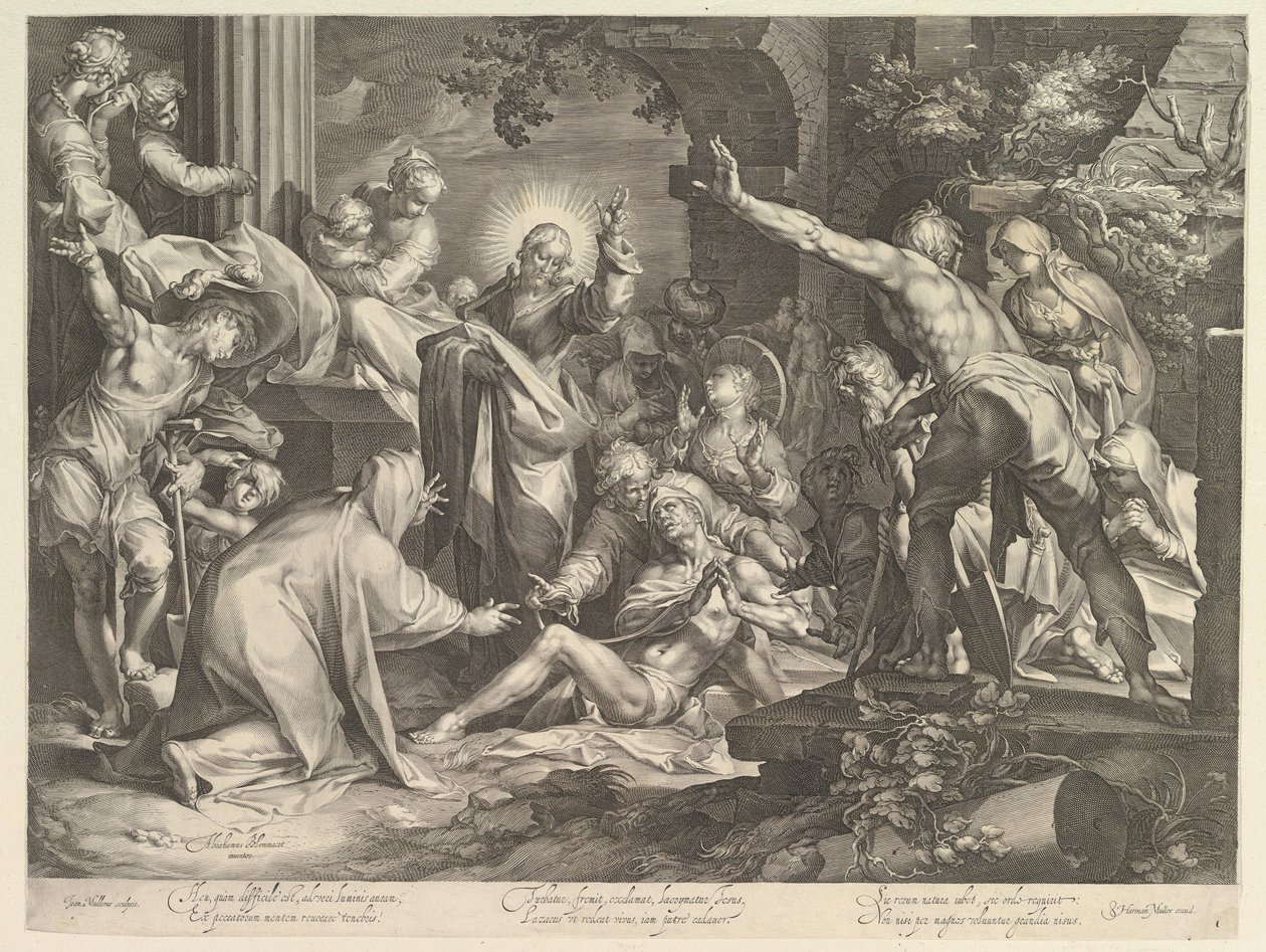 Oppdra av Lasarus, ca. 1600. av Abraham Bloemaert
