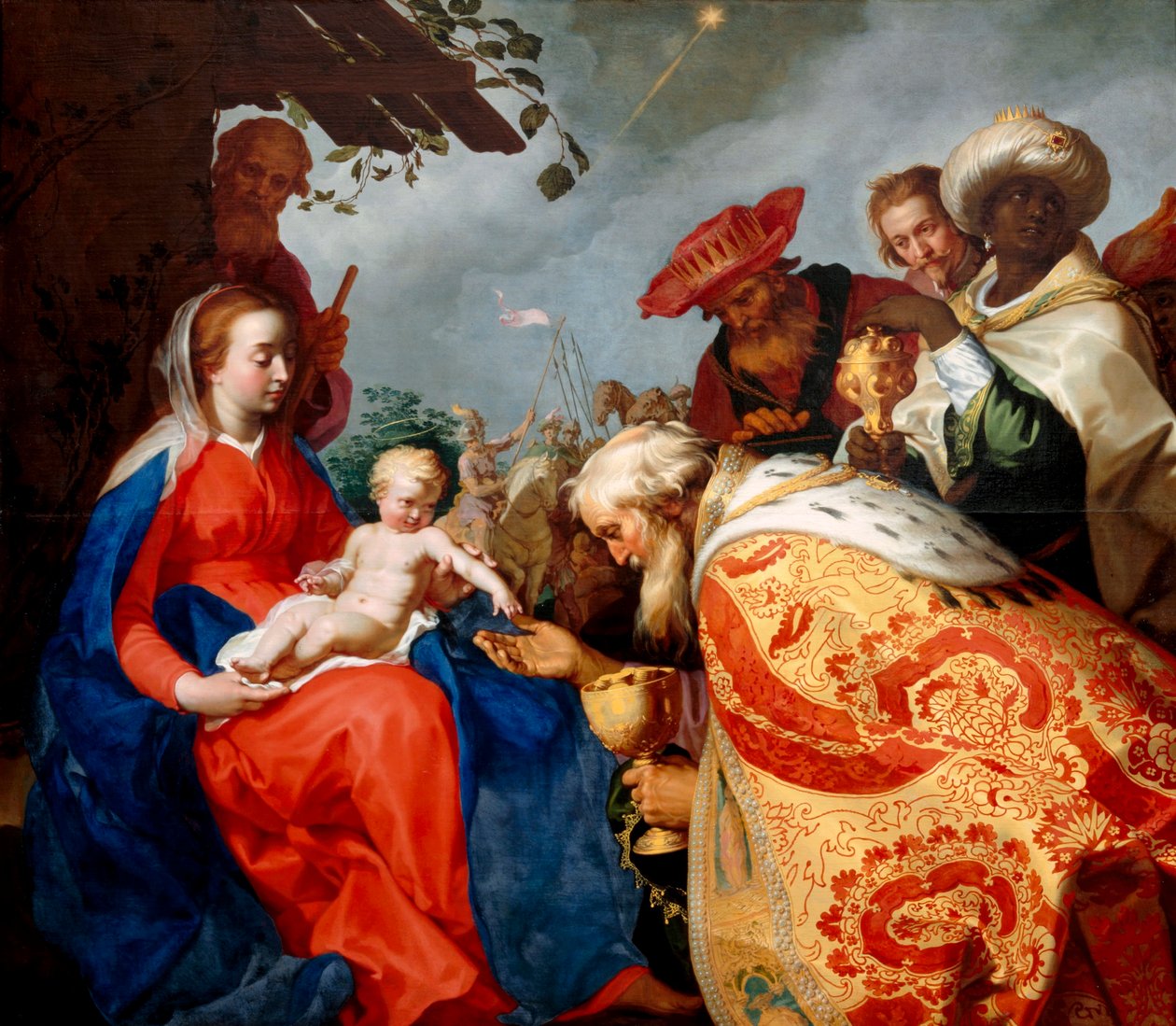 The Adoration of the Magi, 1624 av Abraham Bloemaert