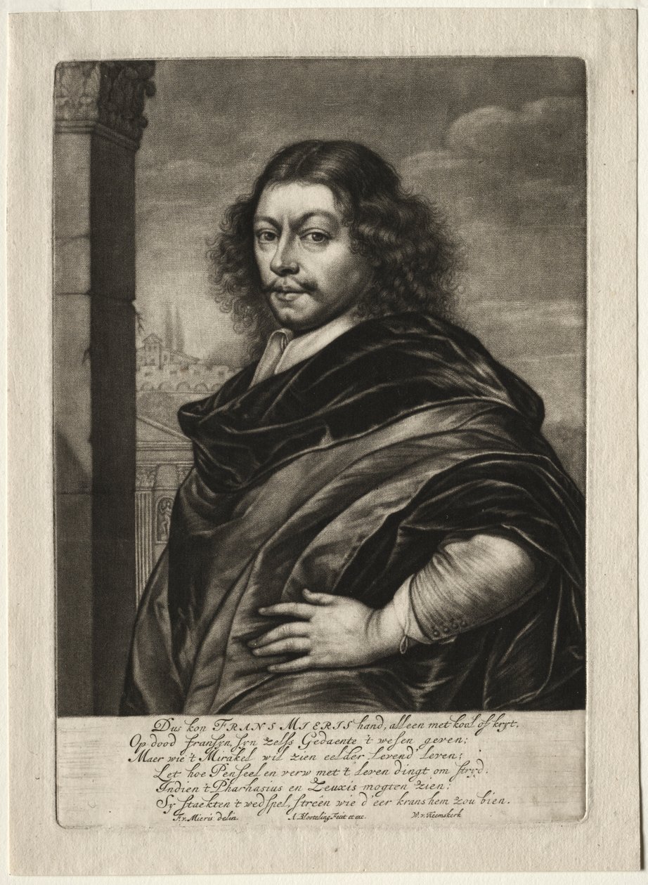 Frans van Mieris I av Abraham Blooteling