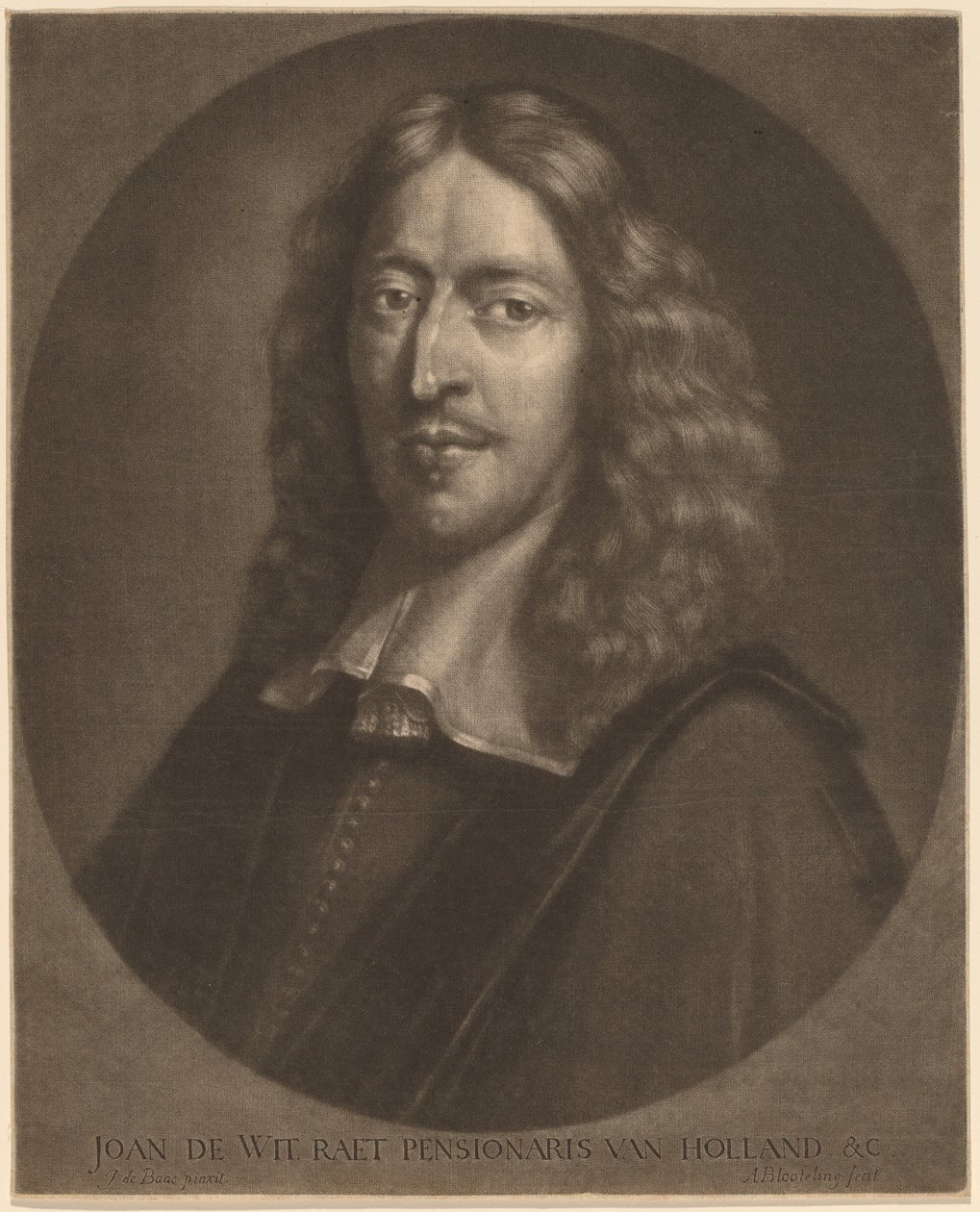 Johan de Wit av Abraham Blooteling after Pieter van der Banck