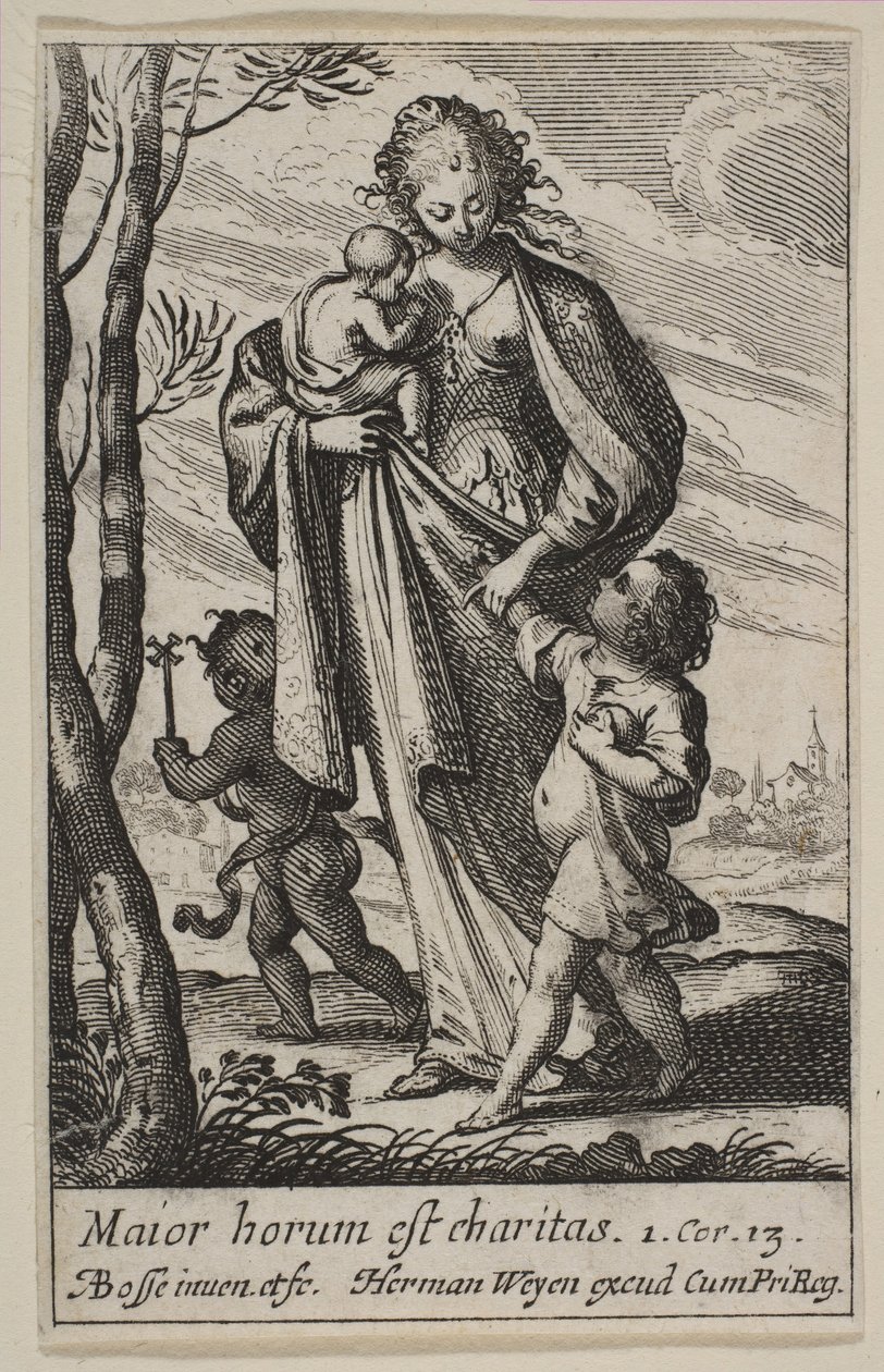 Veldedighet, 1636. av Abraham Bosse