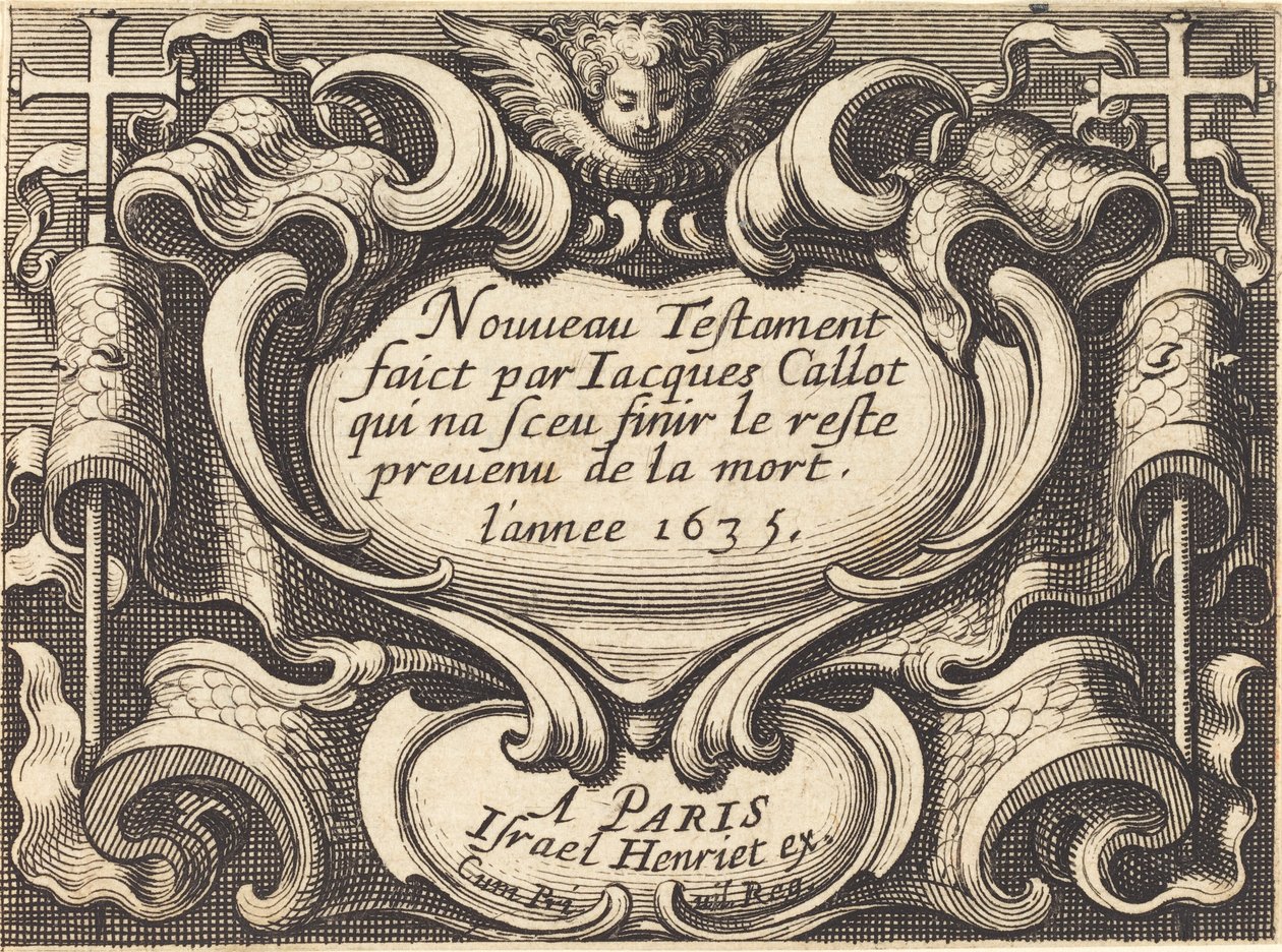 Frontispice for Callots "Det nye testamente" av Abraham Bosse